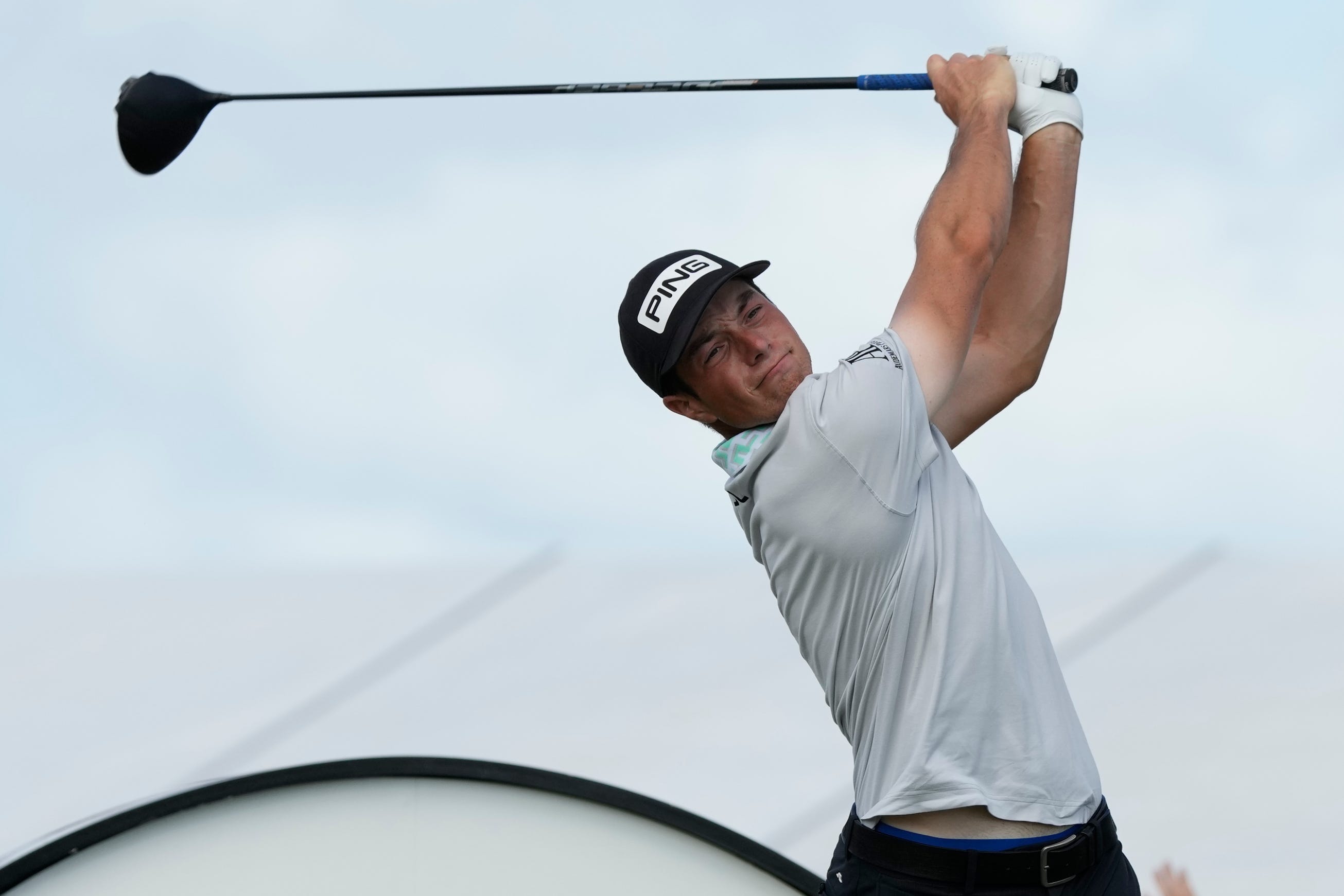 Viktor Hovland successfully defended his Hero World Challenge title on Sunday (Fernando Llano/AP)