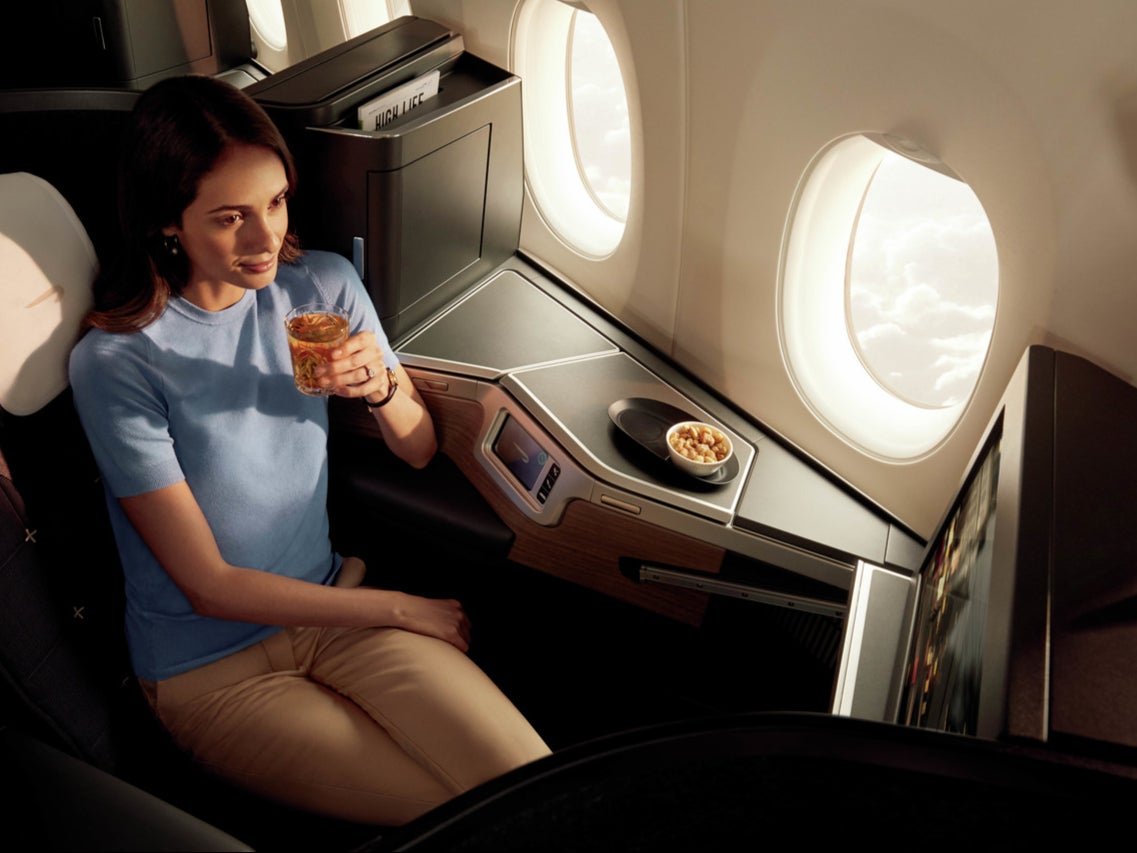 High life: British Airways Club World suite