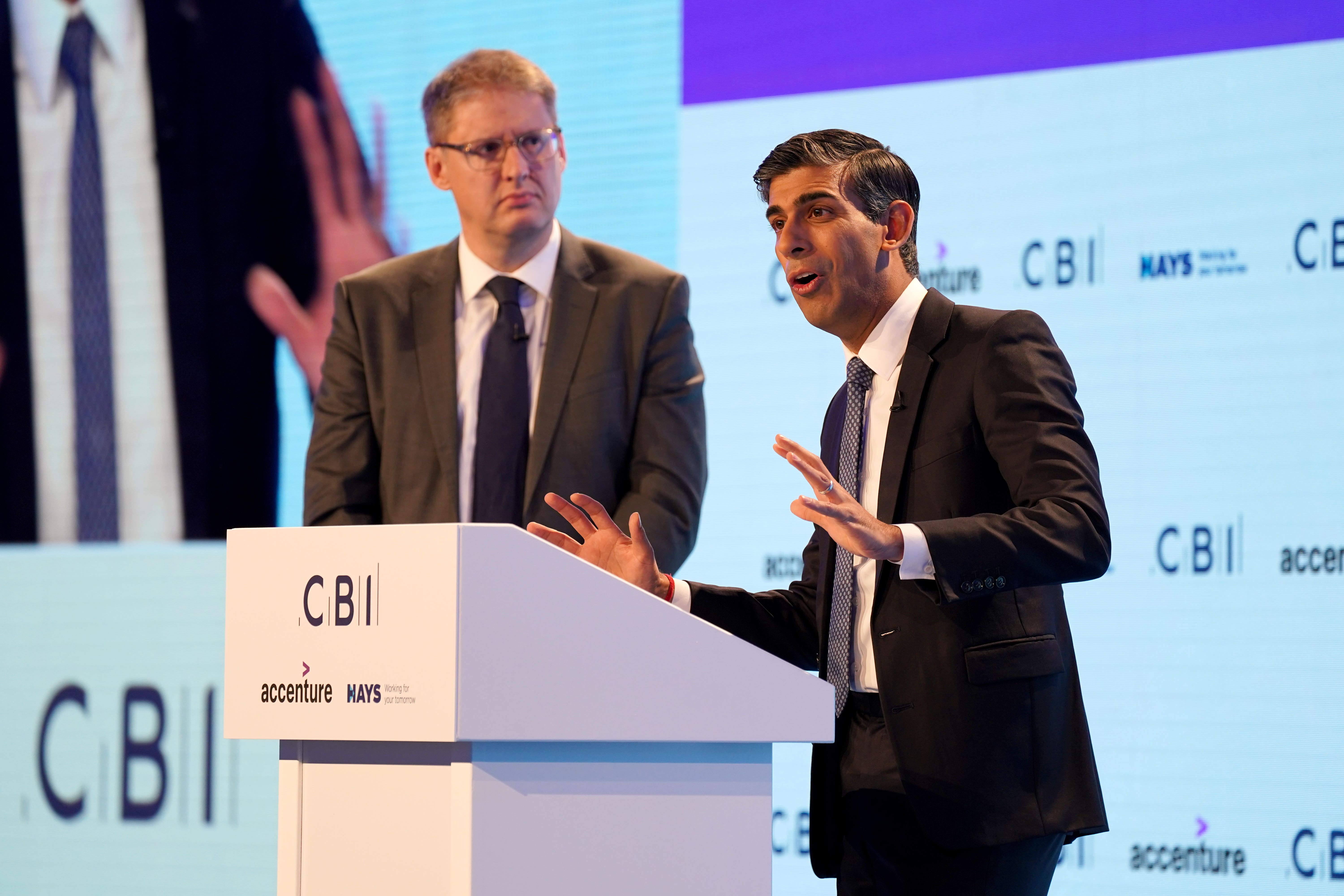 Tony Danker (left) said that Prime Minister Rishi Sunak is not championing green growth like his predecessor Boris Johnson. (Jacob King/PA)