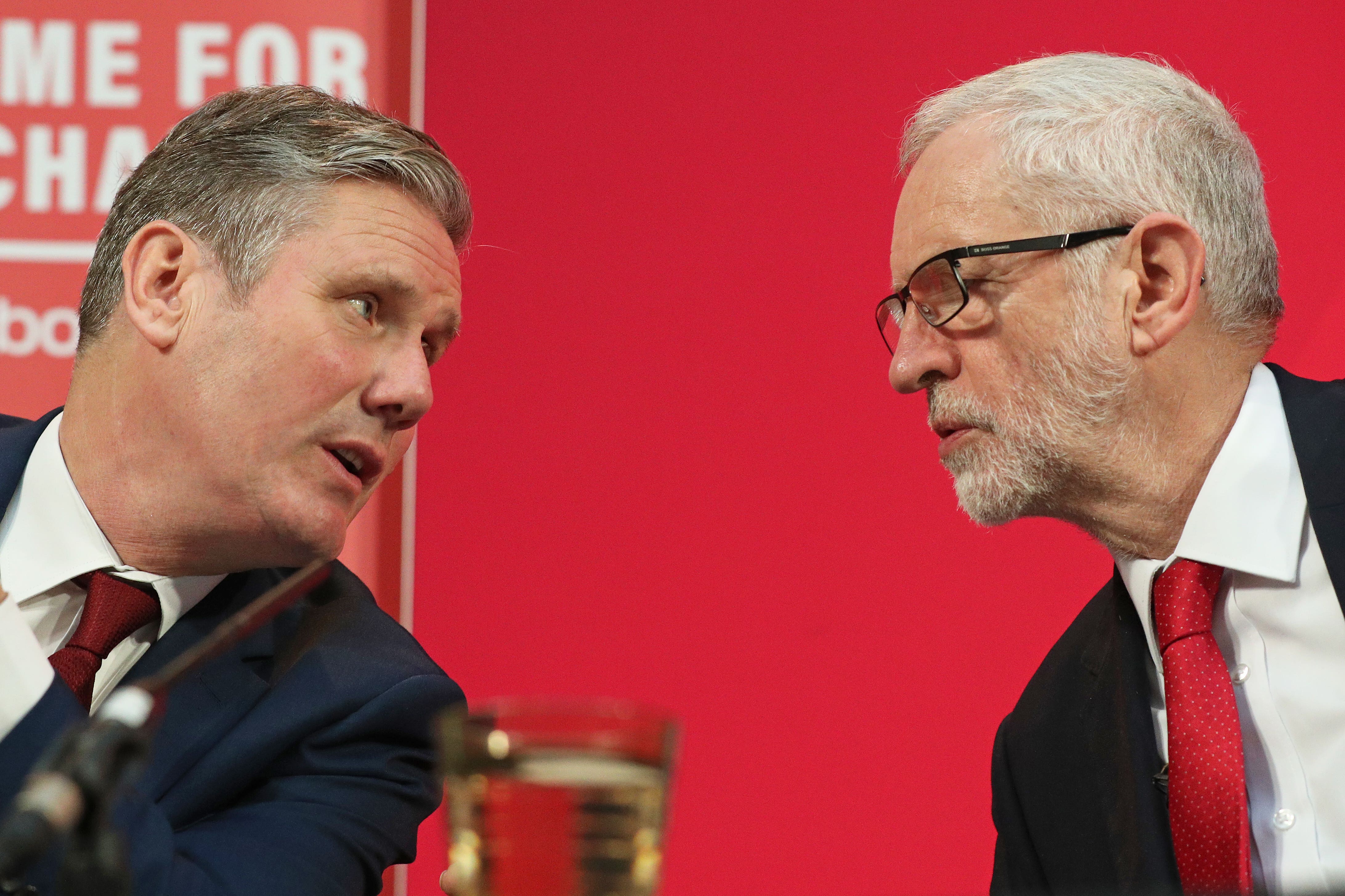 Sir Keir Starmer and Jeremy Corbyn together in 2019