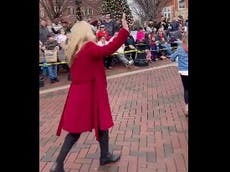 Marjorie Taylor Greene mocked over lacklustre reception at parade walk