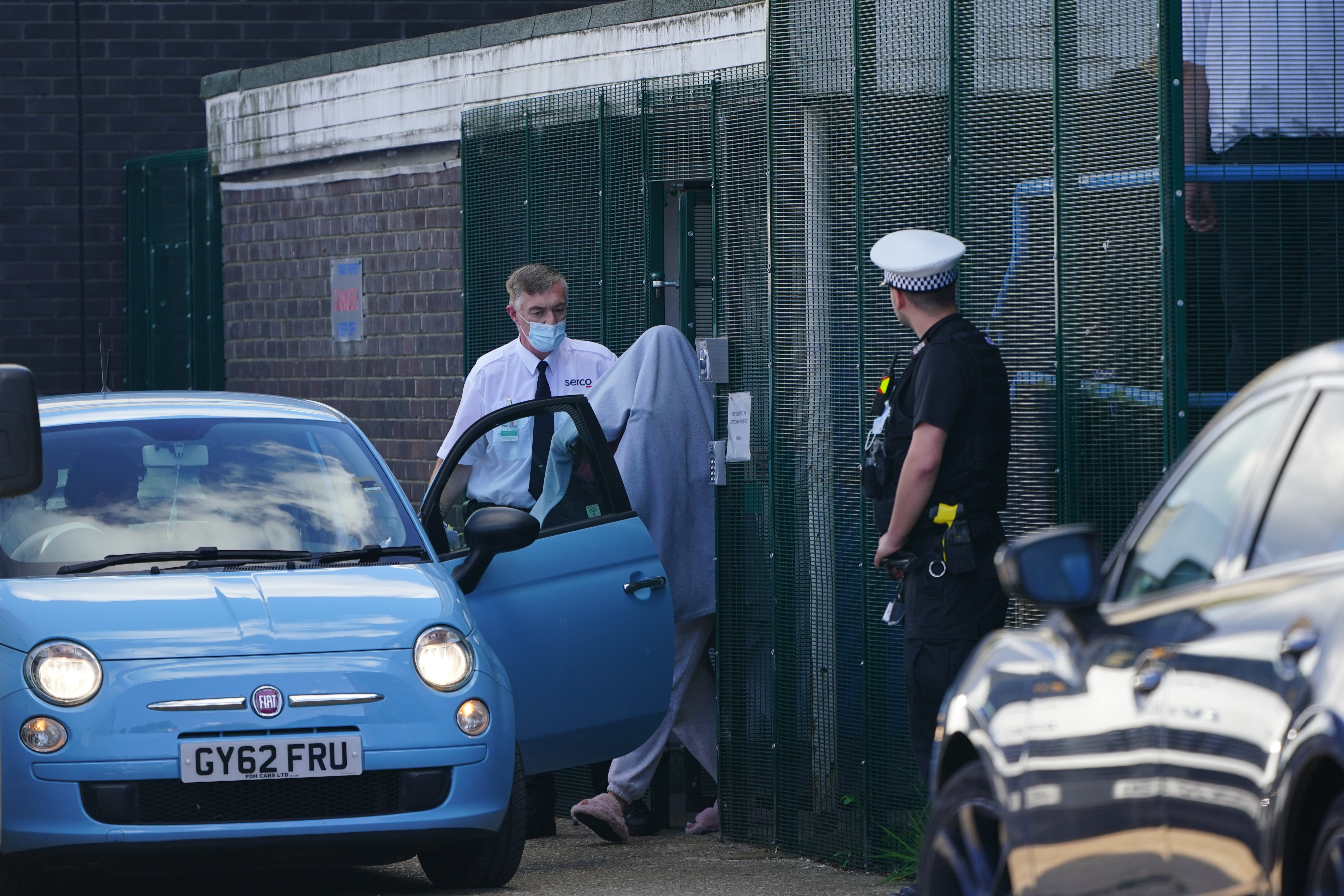 Katie Price leaves Crawley Magistrates’ Court after pleading guilty on 29 September