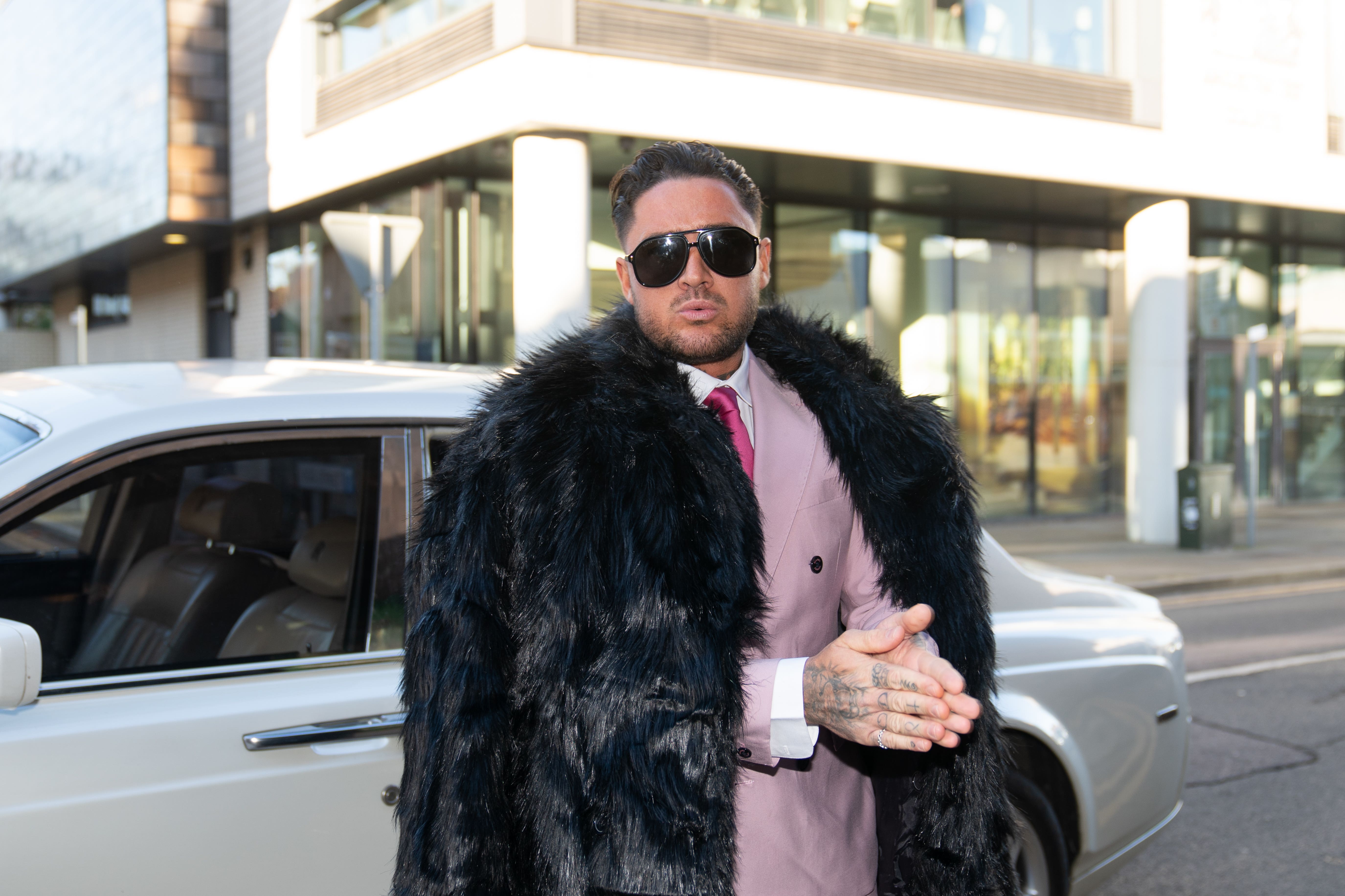 Reality TV star Stephen Bear arrives at Chelmsford Crown Court, Essex (Joe Giddens/PA)