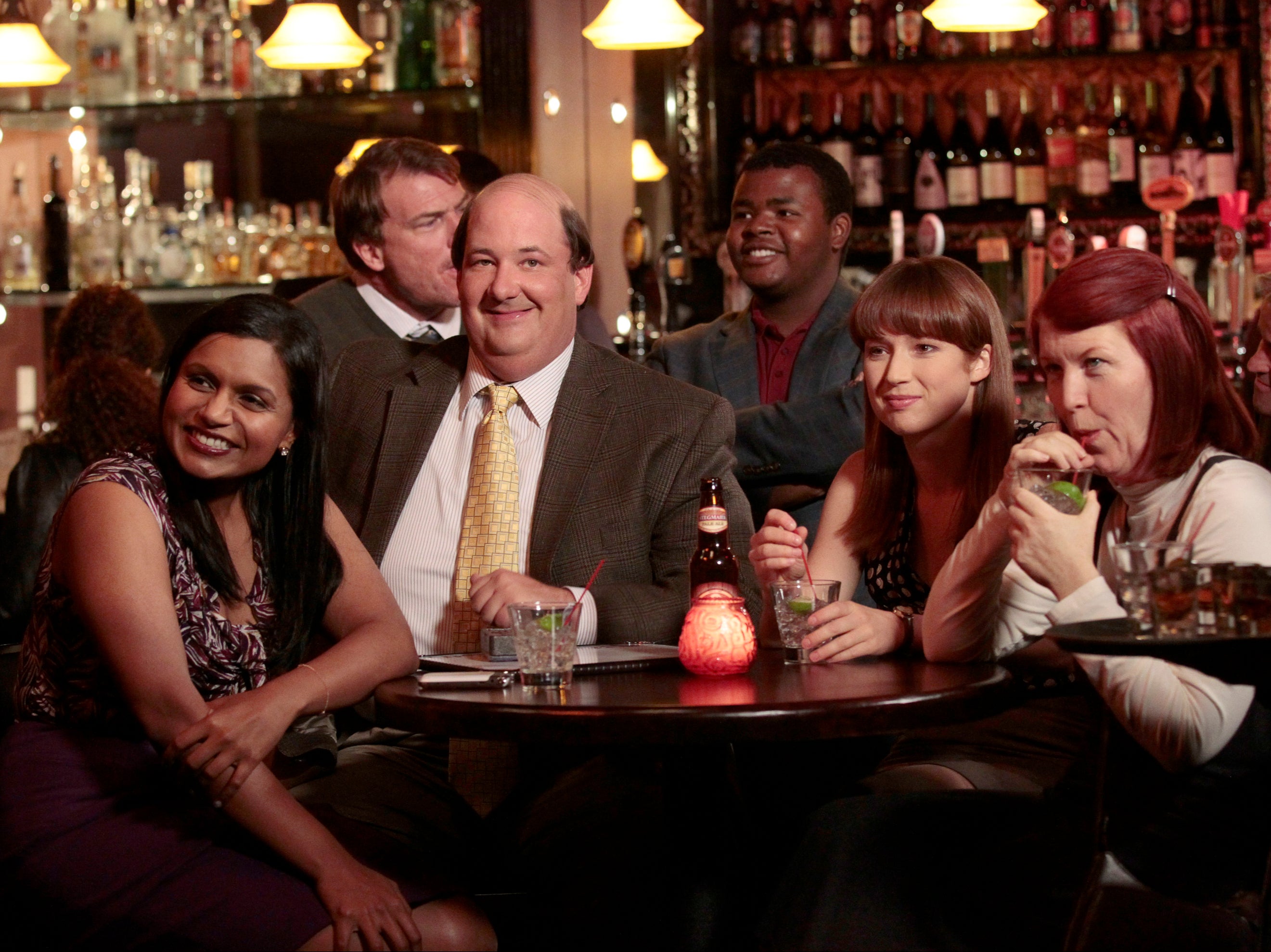 Kaling (left) among her co-workers in season eight of ‘The Office'