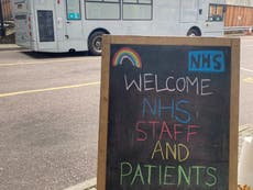 Bus selling affordable food to help NHS staff and patients at London hospital