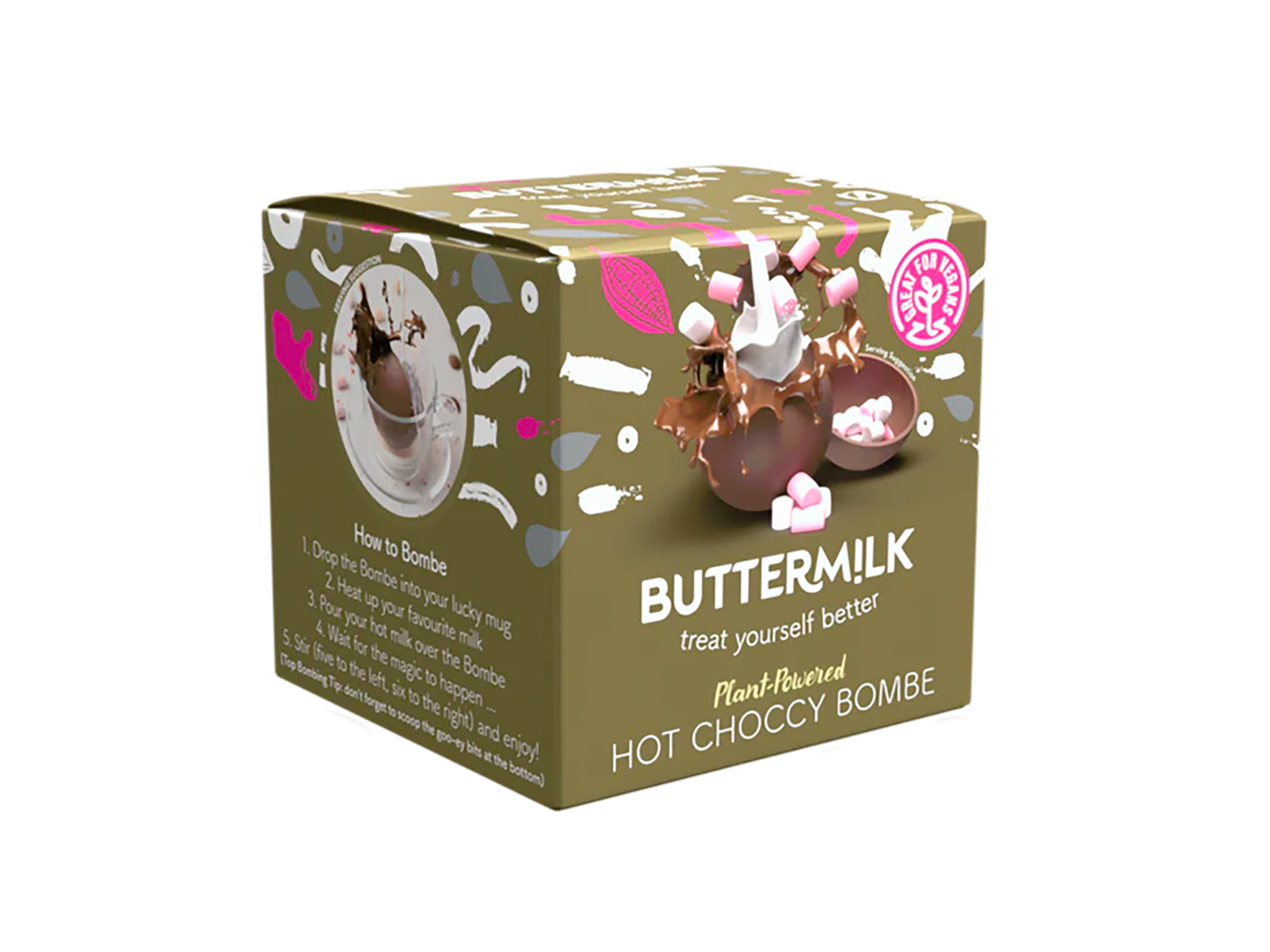 Butterm!lk hot choccy bombe