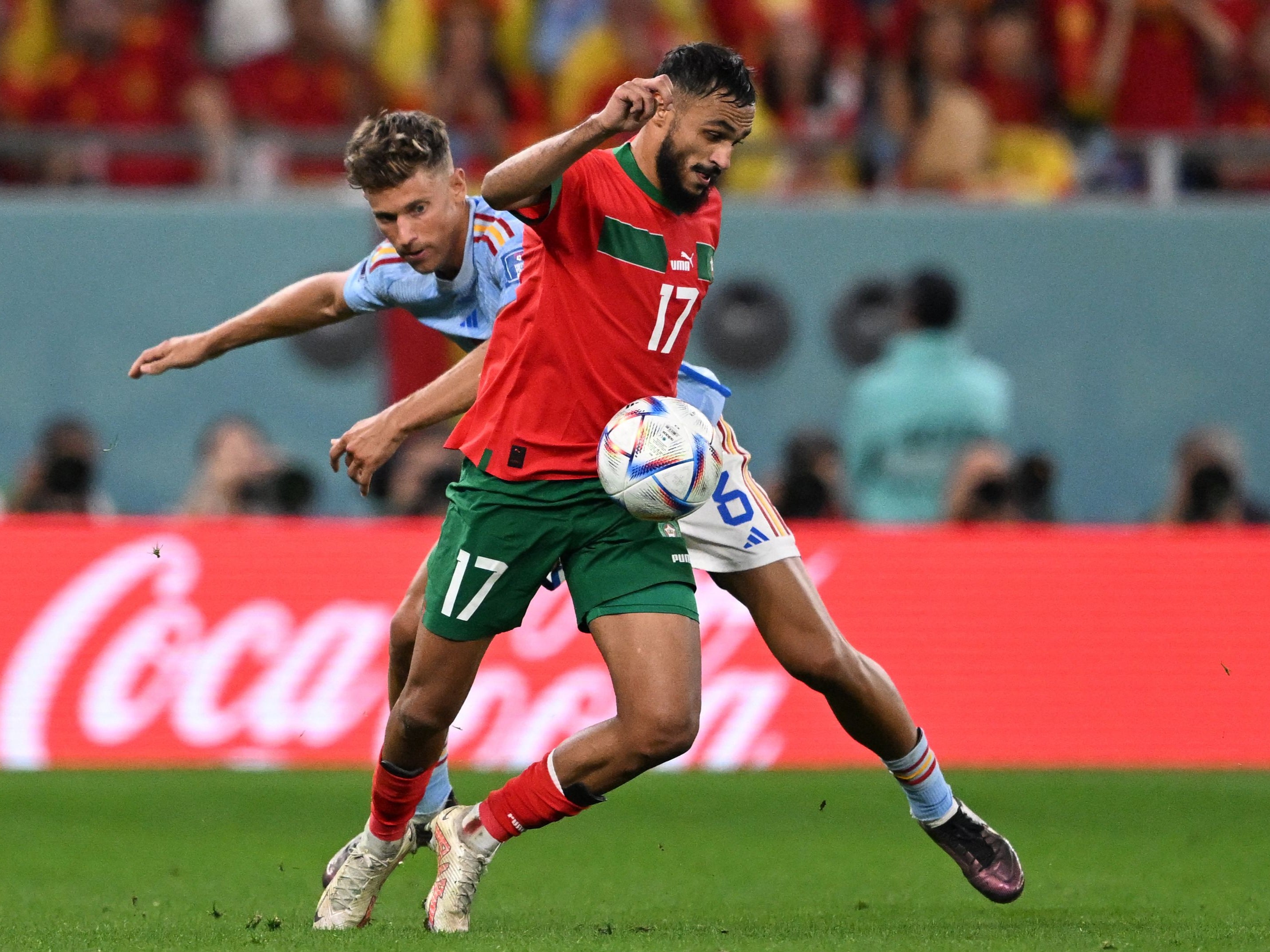 Sofiane Boufal on the ball for Morocco