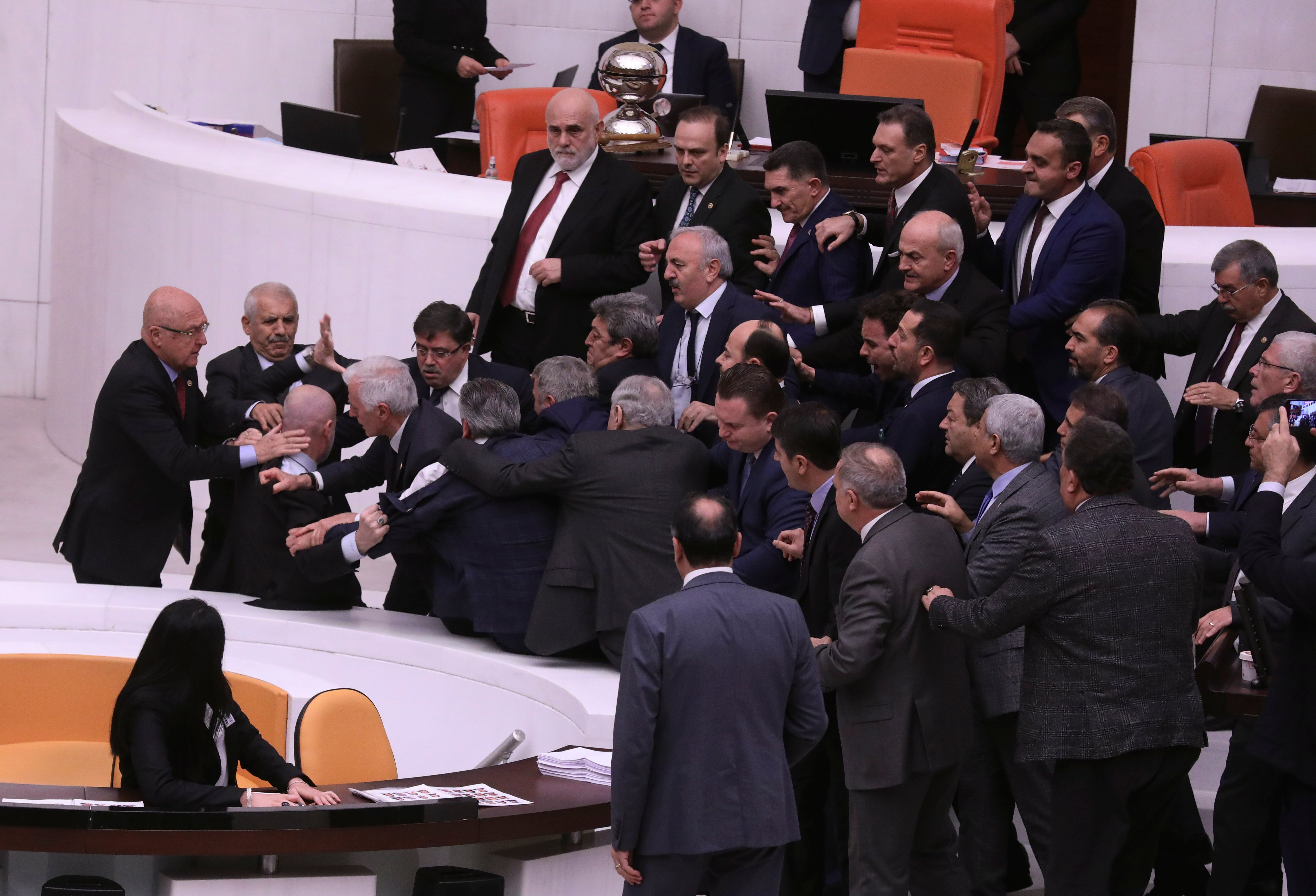 Turkey Parliament Brawl