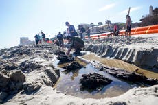 Florida beach erosion uncovers wooden ship from 1800s