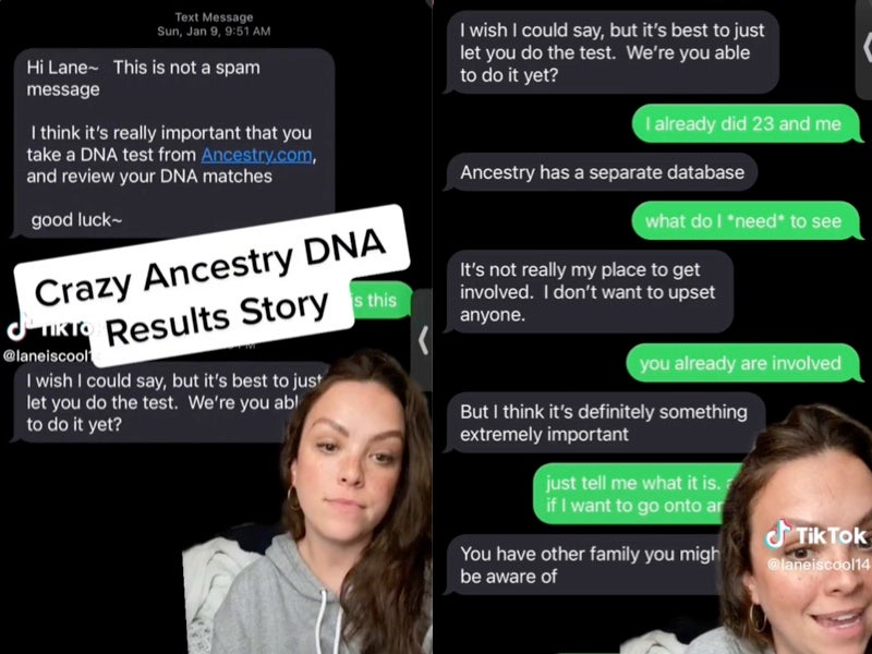 Woman uncovers family secret after stranger texts her to get DNA test 