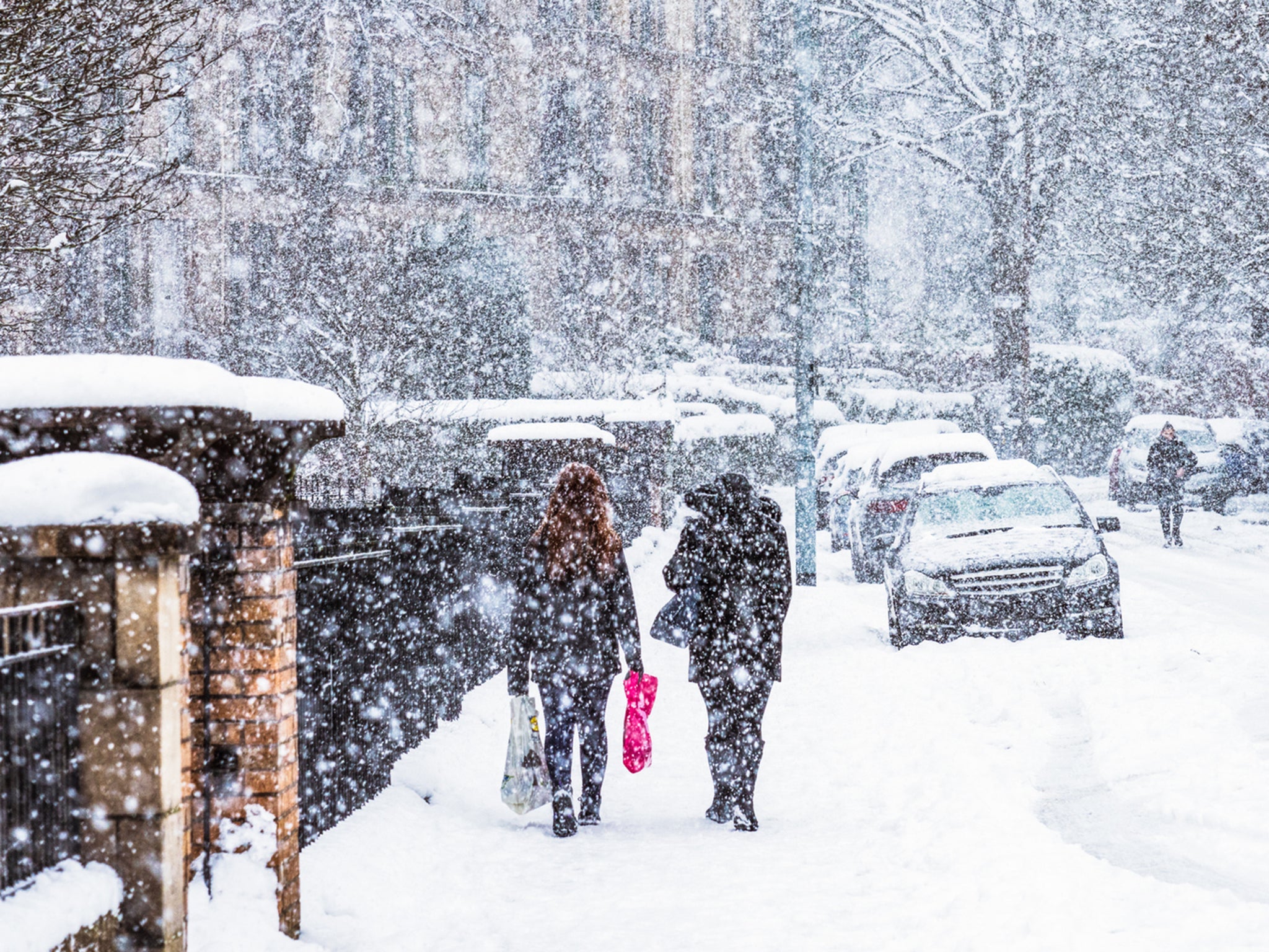 Snow is expected in Scotland from Wednesday, with ice warnings in other parts of the UK (file photo)