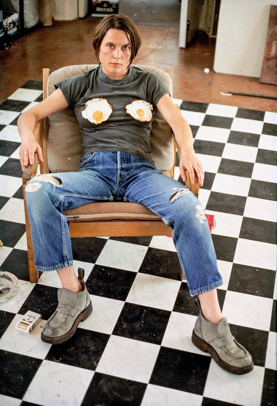 Sarah Lucas, ‘Self Portrait with Fried Eggs’, 1996. The egg is a common motif in feminist art, often as a visual eponym for the female body itself, and to explore everything from sexism and eroticism to themes of oppression and liberation.