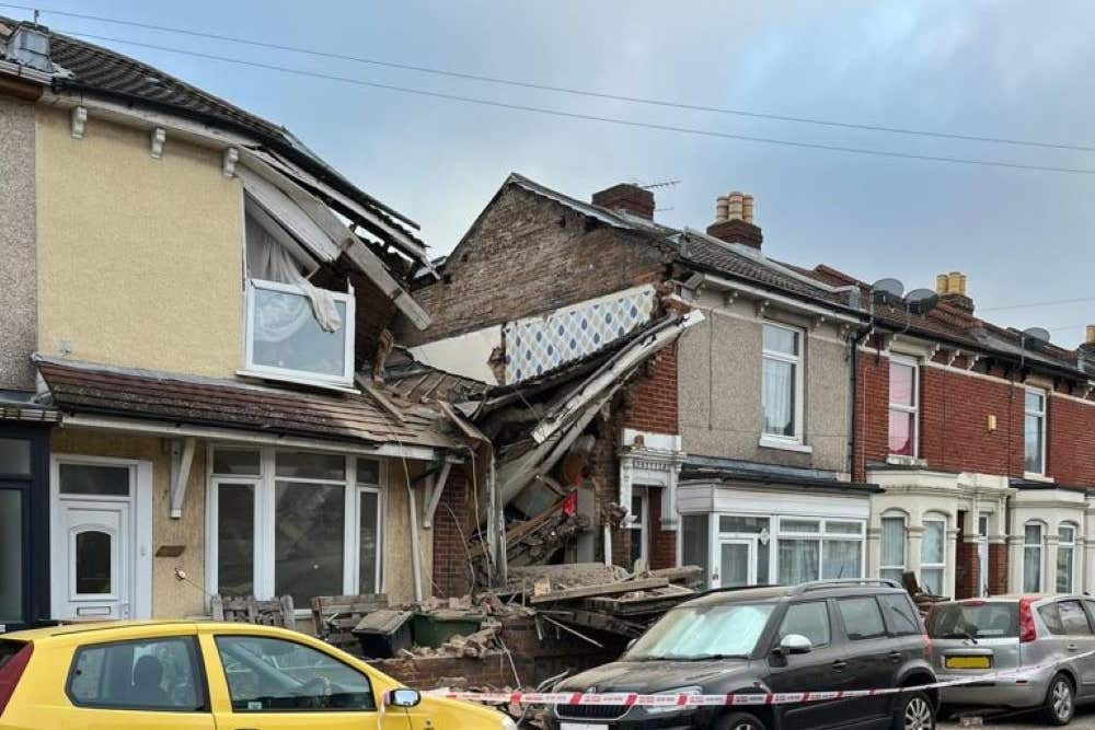 The scene in Langford Road, Portsmouth, Hampshire (Hampshire and Isle of Wight Fire and Rescue Service/PA)