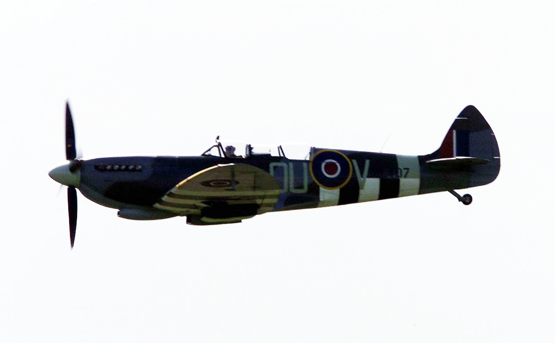 Grace flying in 2001 ahead of an airshow at the Imperial War Museum in Duxford, Cambridgeshire