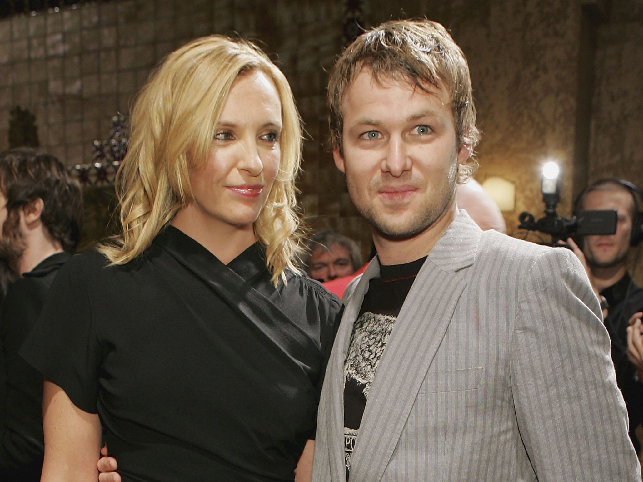 Toni Collette and husband Dave Galafassi arrive at the 2006 ARIA Hall of Fame at the Regent Theatre