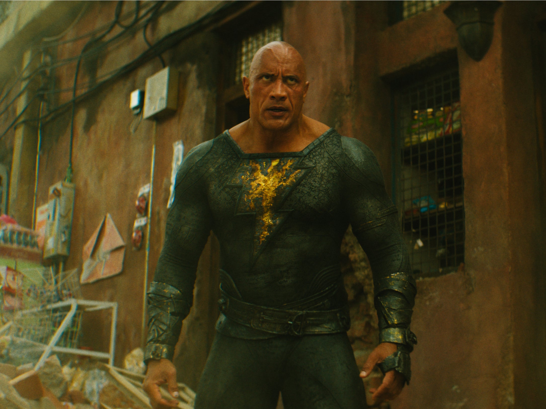 Dwayne Johnson, seen here in ‘Black Adam’, was accused by Joe Rogan of having taken steroids