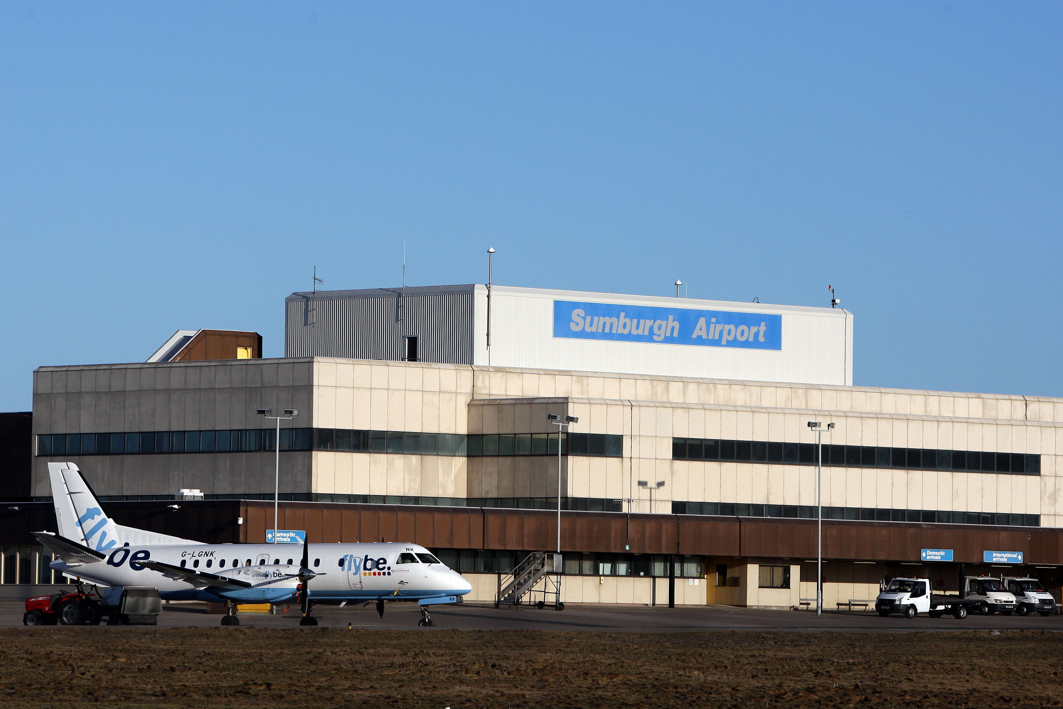 Sumburgh Airport on Shetland is one of three airports that will be closed completely by strike action (Andrew Milligan/PA)