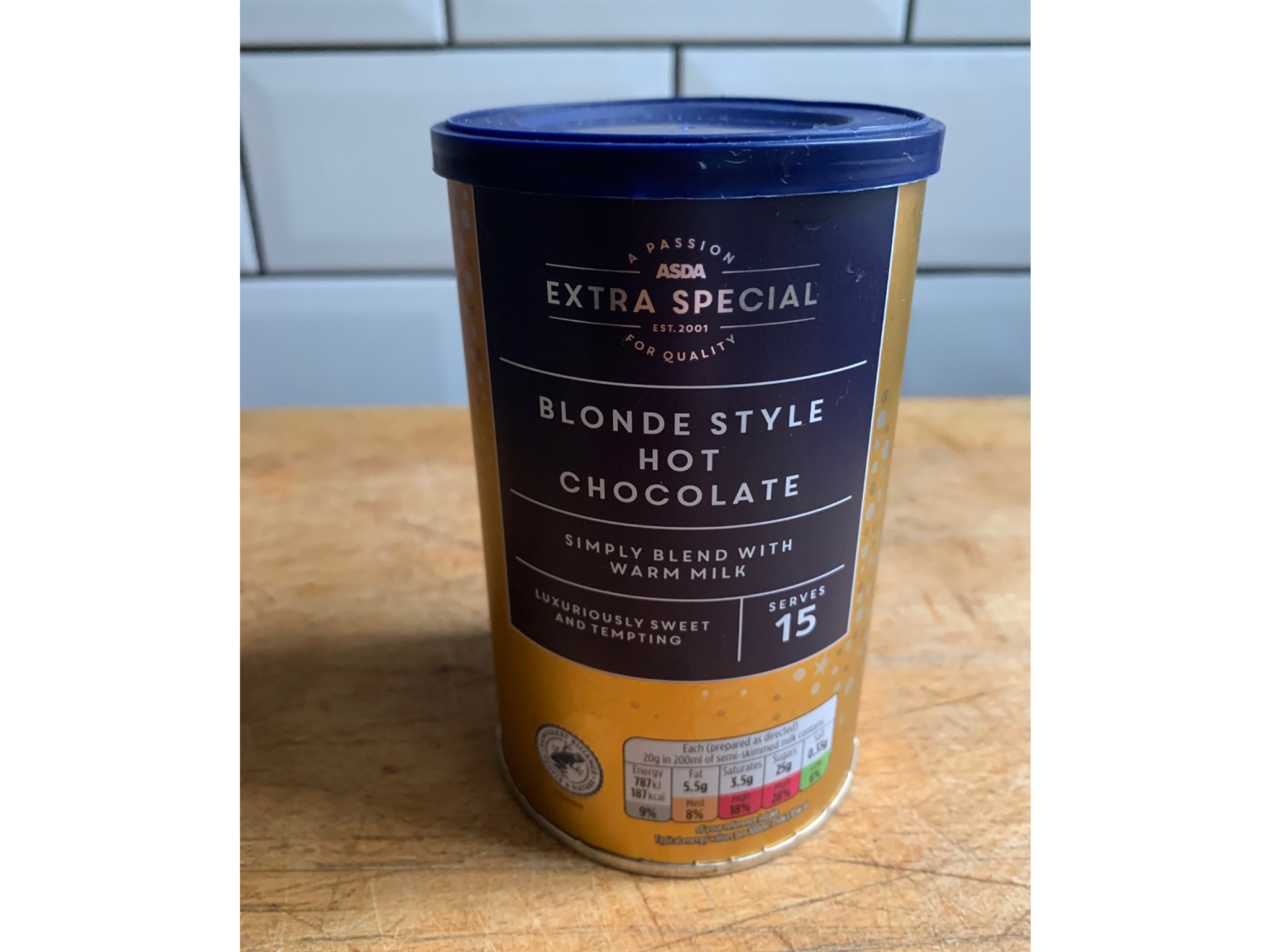 Asda extra special blonde style hot chocolate