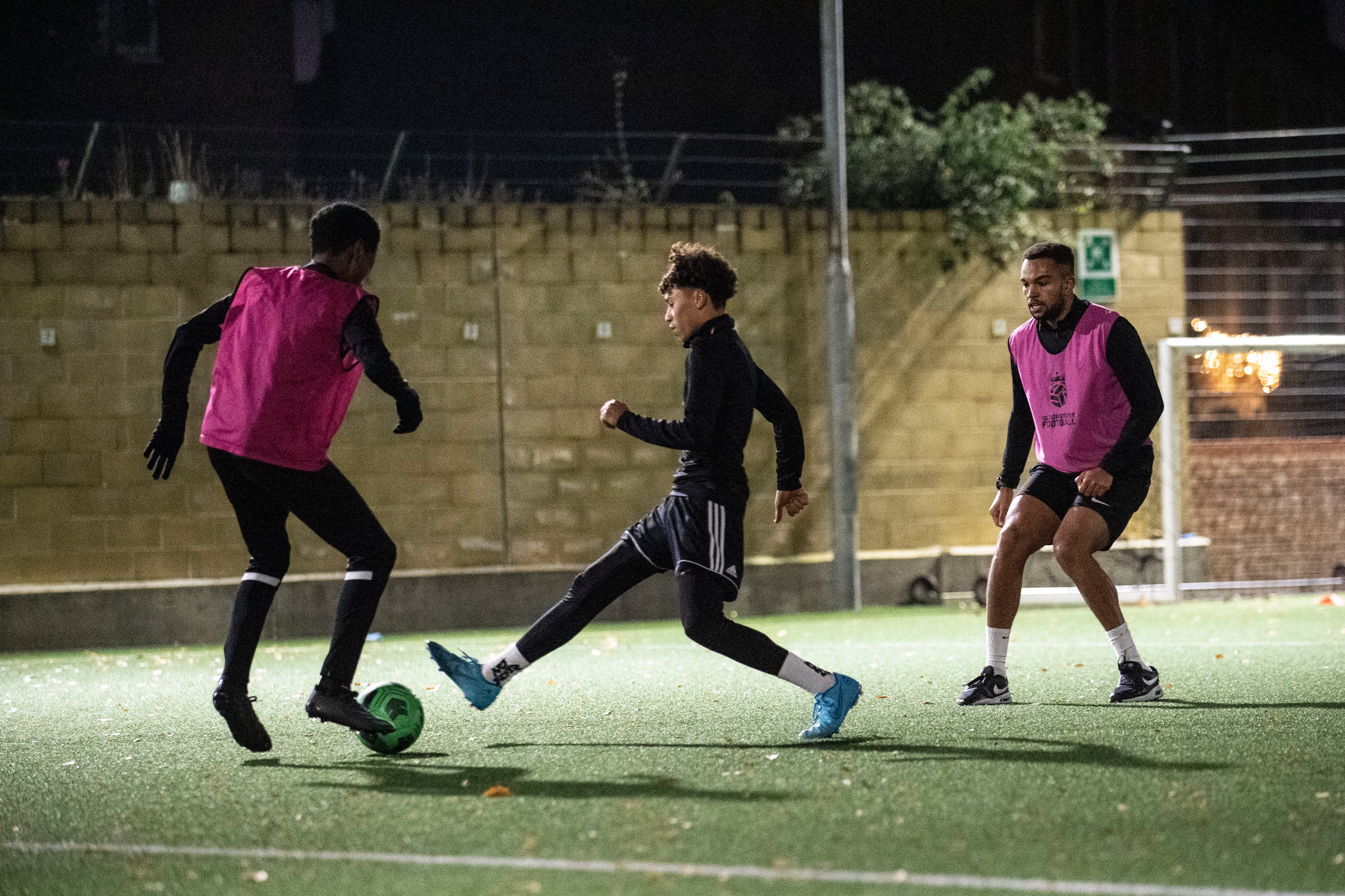 Bloomsbury Football's under-18s team session coached by Josh Arnold