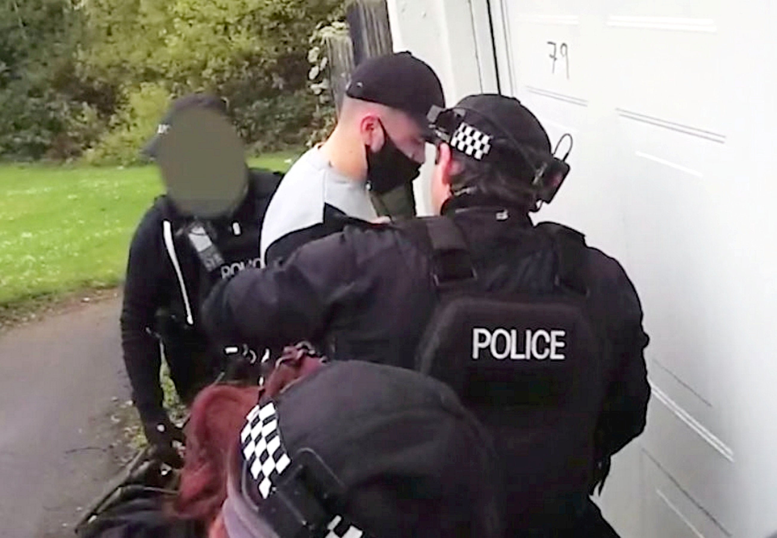 Footage showed the gang being arrested in Muirfield Gardens, Kings Norton