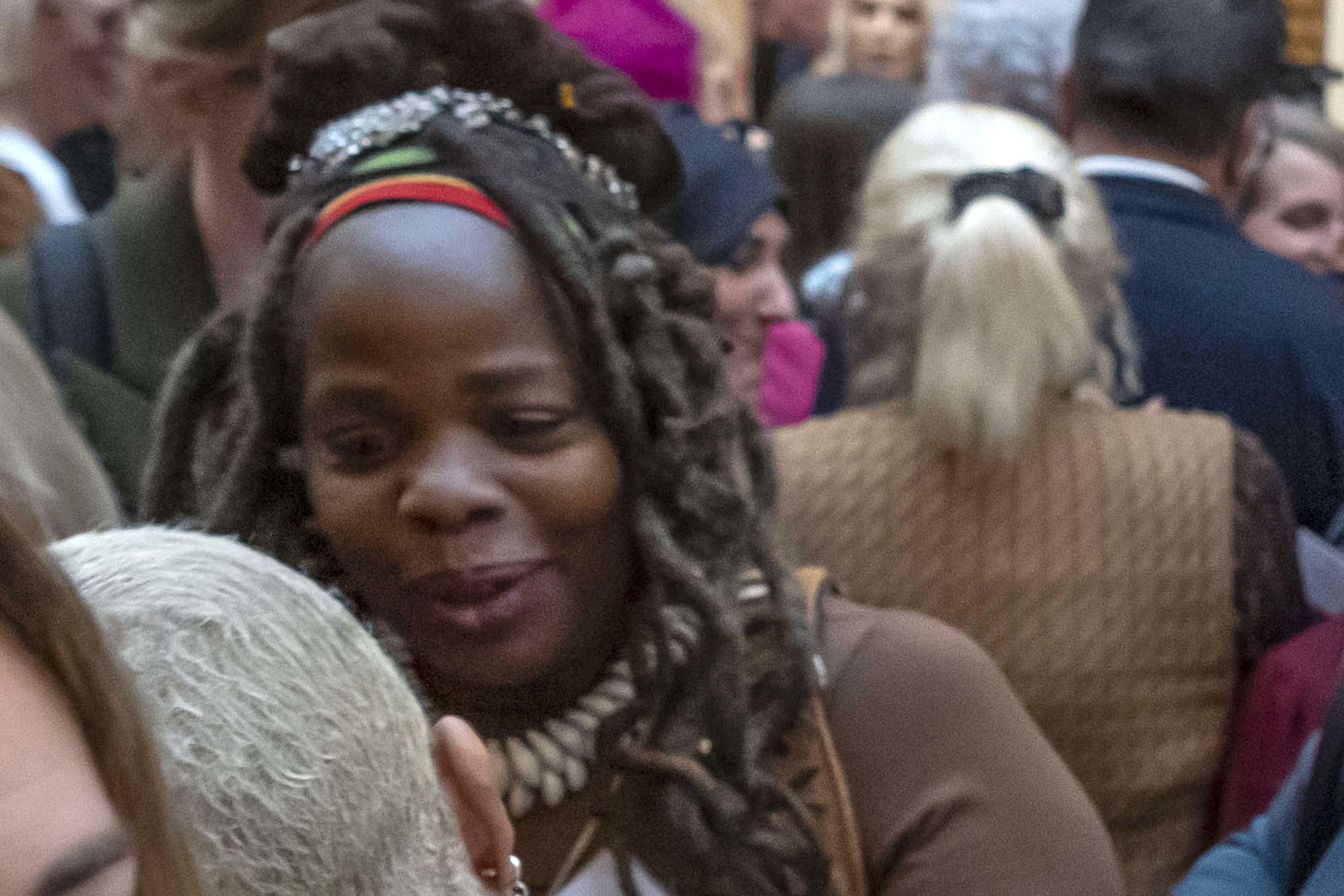 Ngozi Fulani at a reception at Buckingham Palace, London