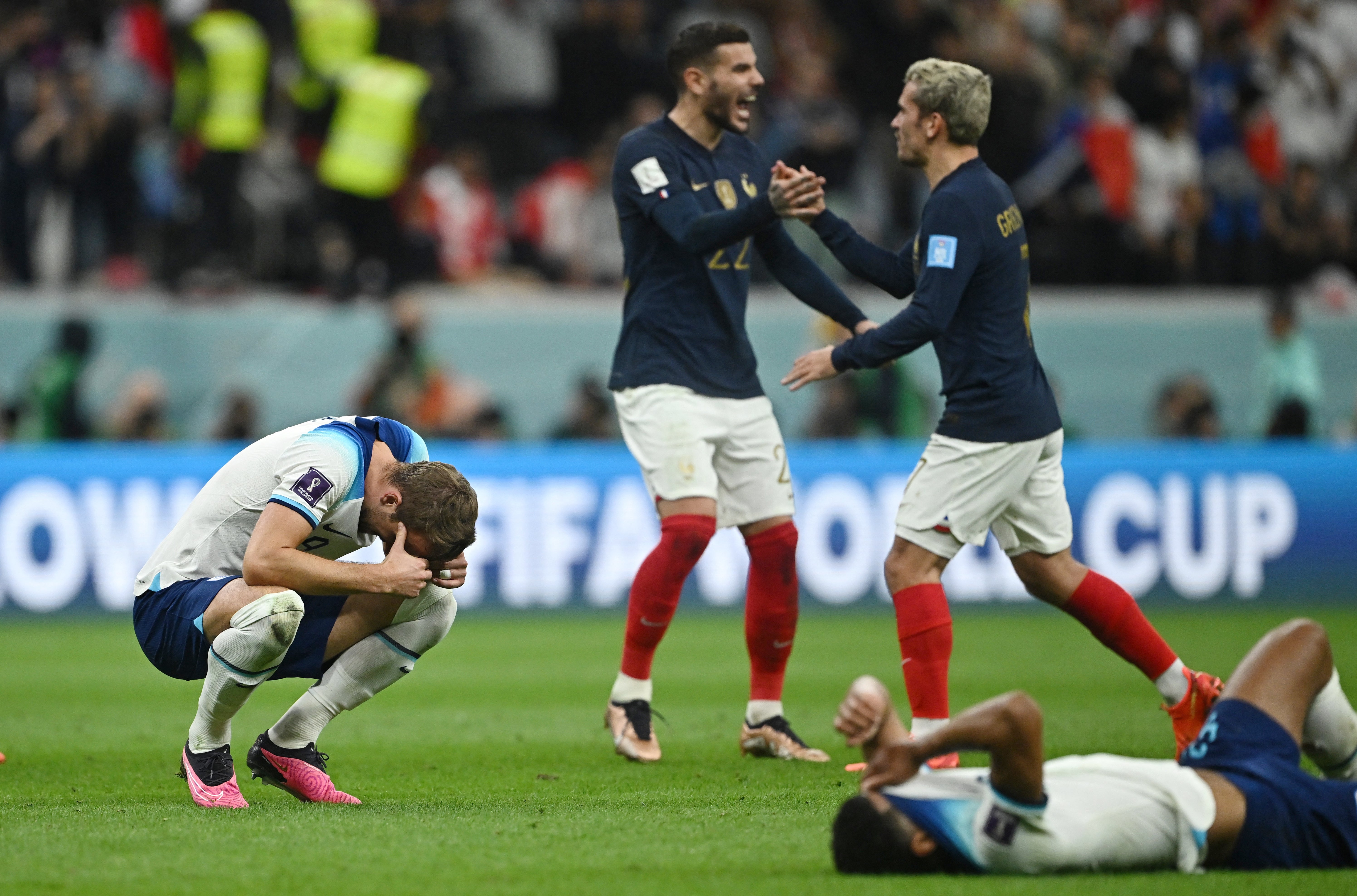 Kane was left distraught after his missed penalty cost England