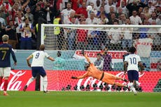 England exit World Cup after Harry Kane misses late penalty in loss to France