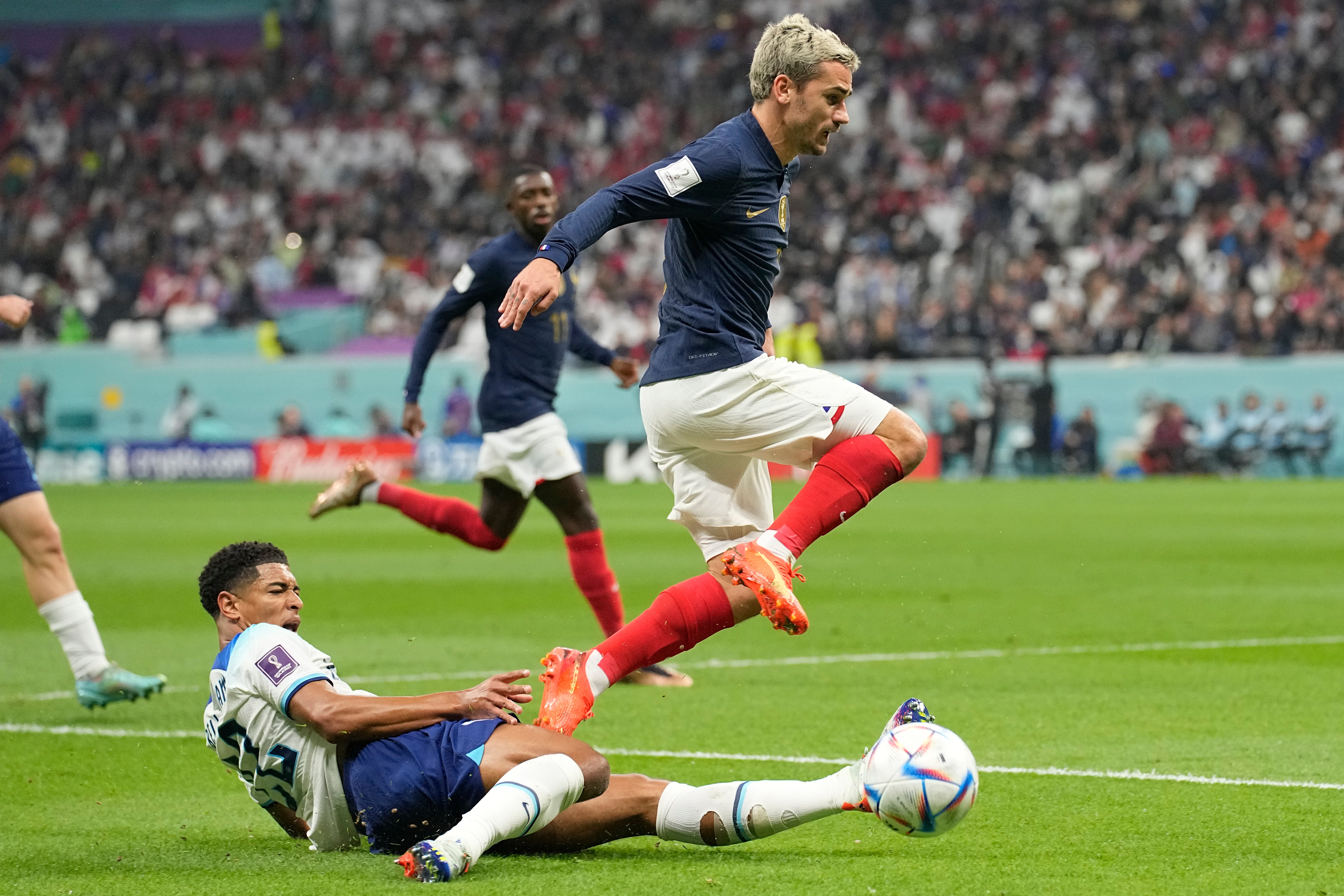 Antoine Griezmann (right) has been reinvigorated amid a positional reinvention