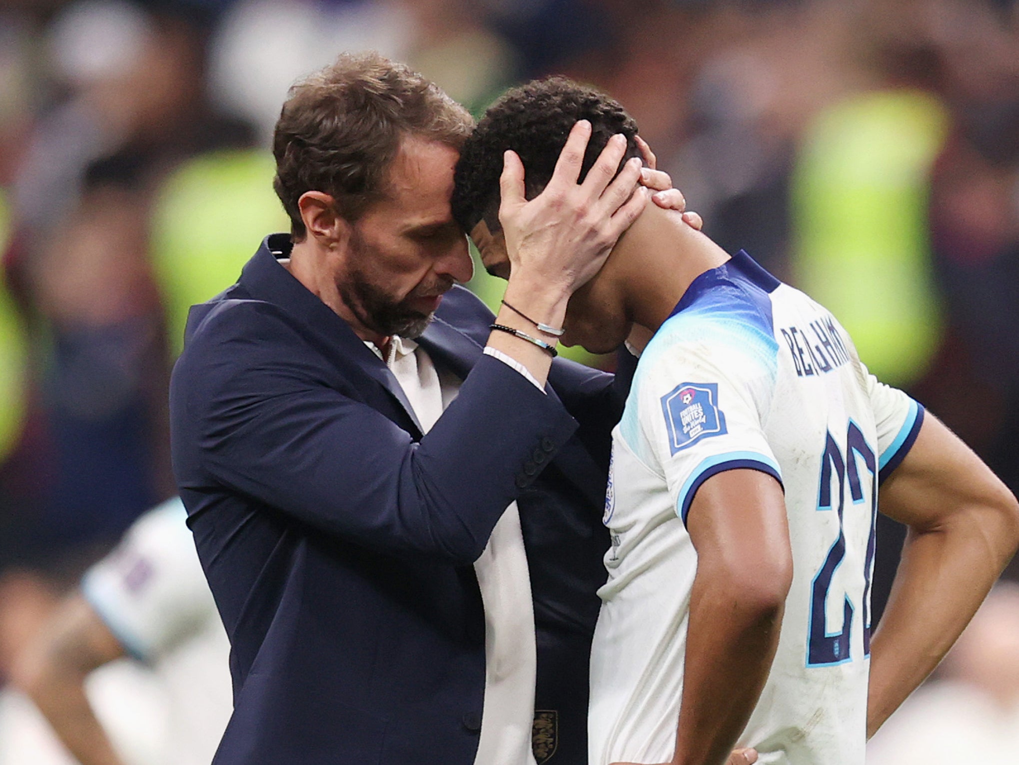 Southgate consoles Jude Bellingham after England’s World Cup exit