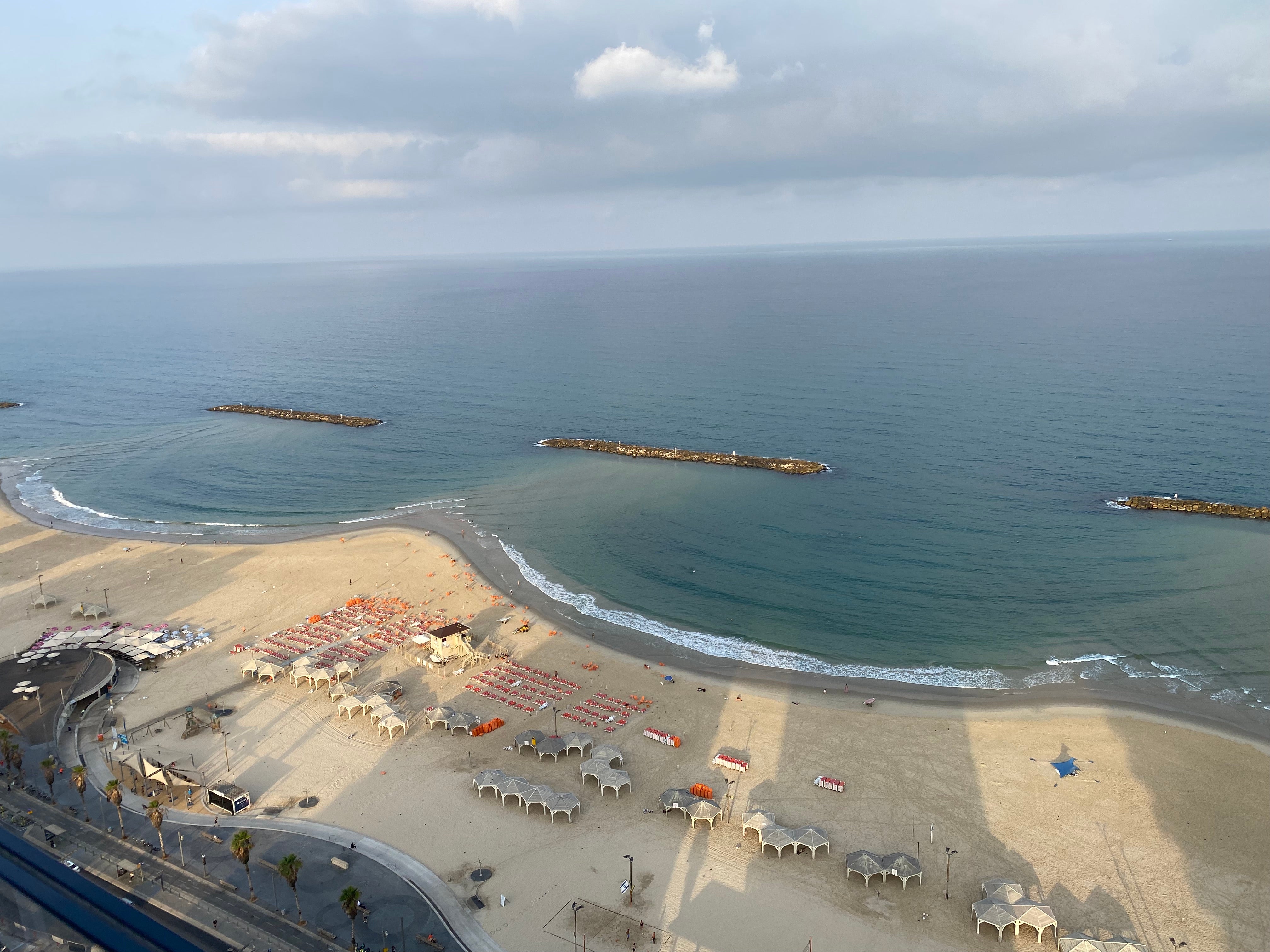 We could see an uninterrupted view of the beach from our hotel room