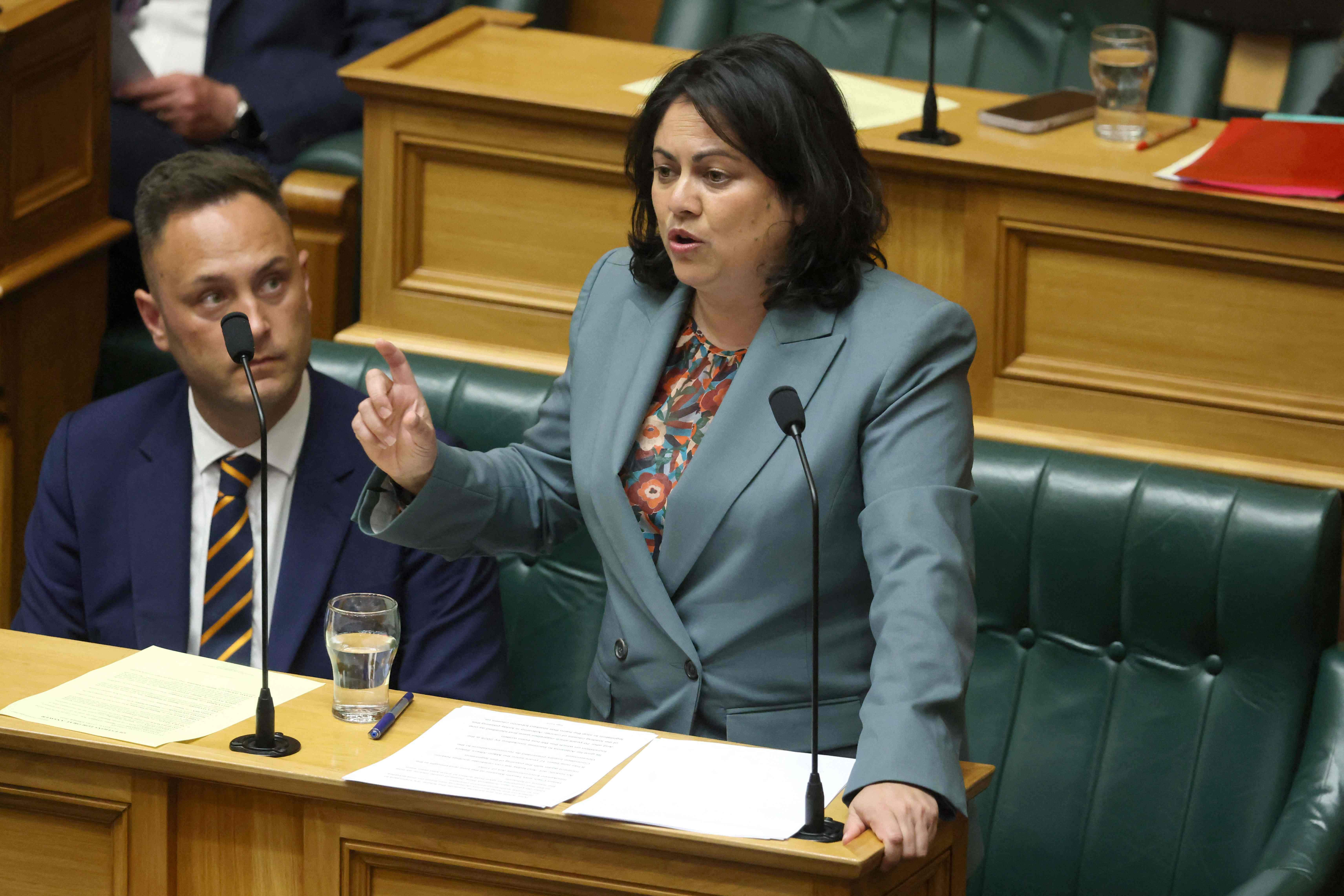 Associate health minister Ayesha Verrall speaking about the legislation in Wellington yesterday