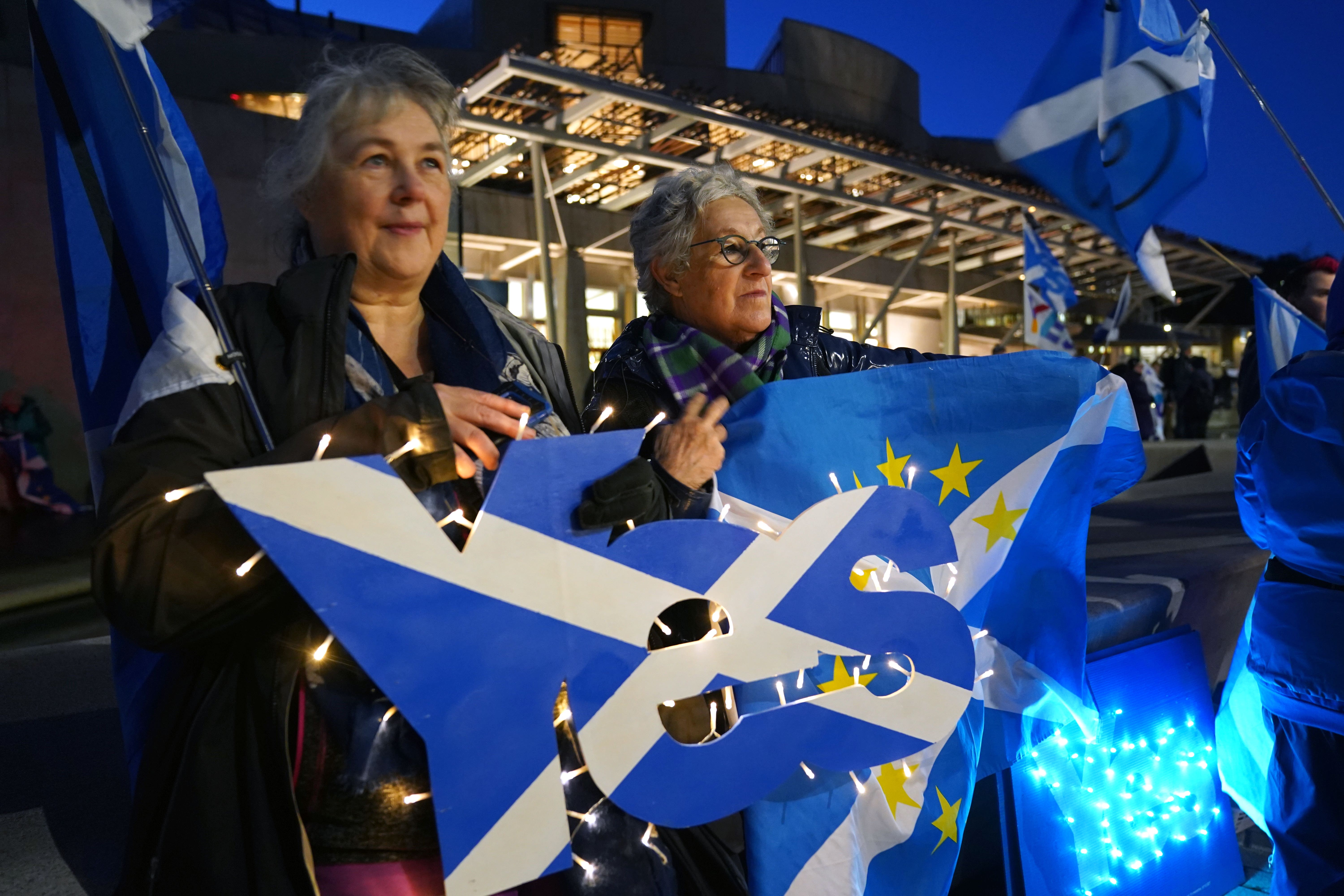 A new YouGov poll suggests Scottish independence is the favoured option over remaining in the union (Jane Barlow/PA)