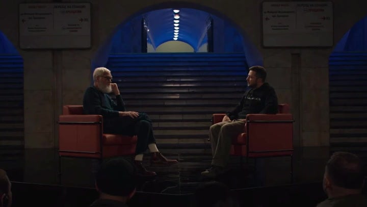 Sirens ring out as Volodymyr Zelensky interviewed for Netflix special in Kyiv subway station