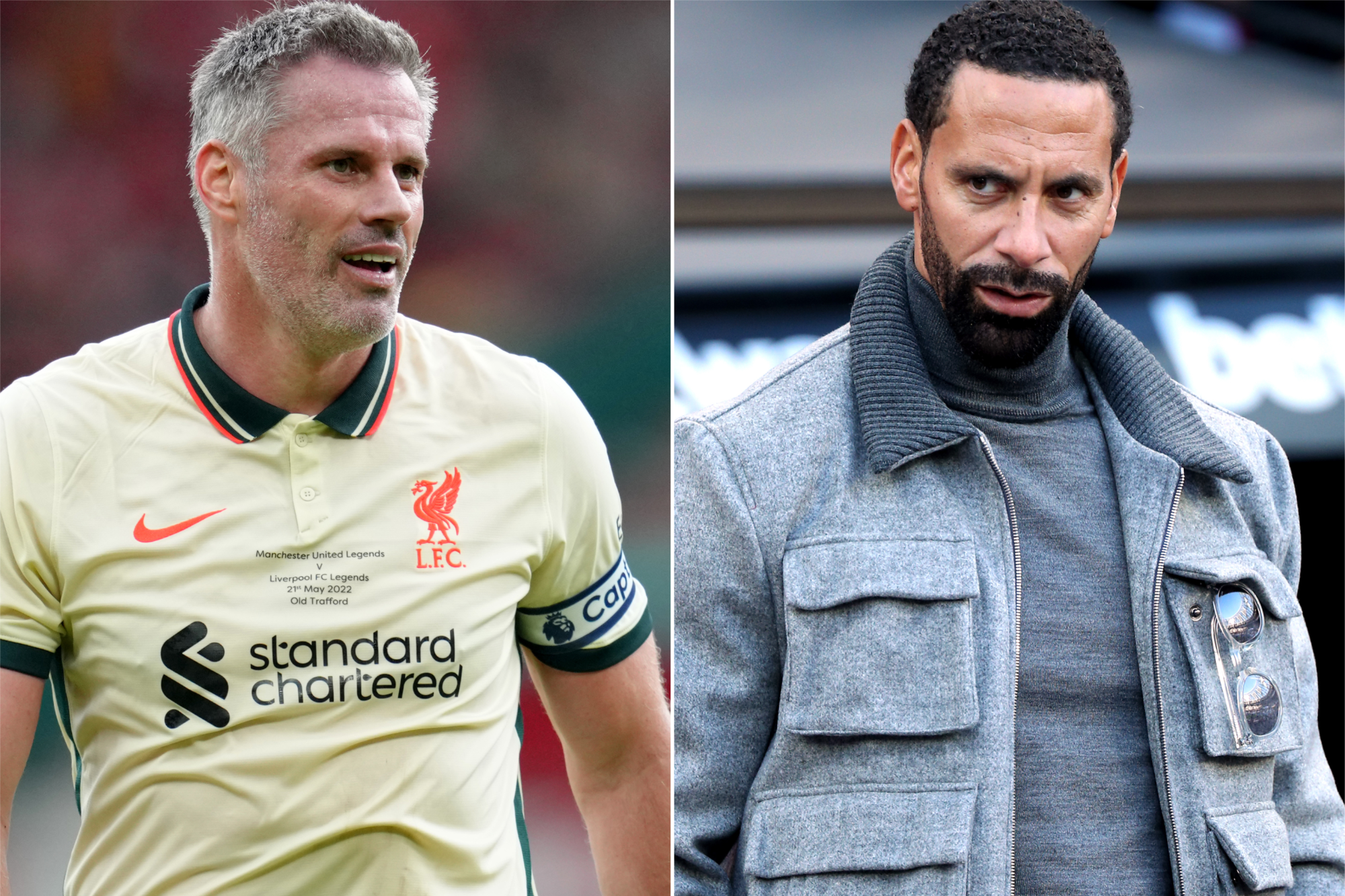 Jamie Carragher and Rio Ferdinand (Nick Potts/Yui Mok/PA)