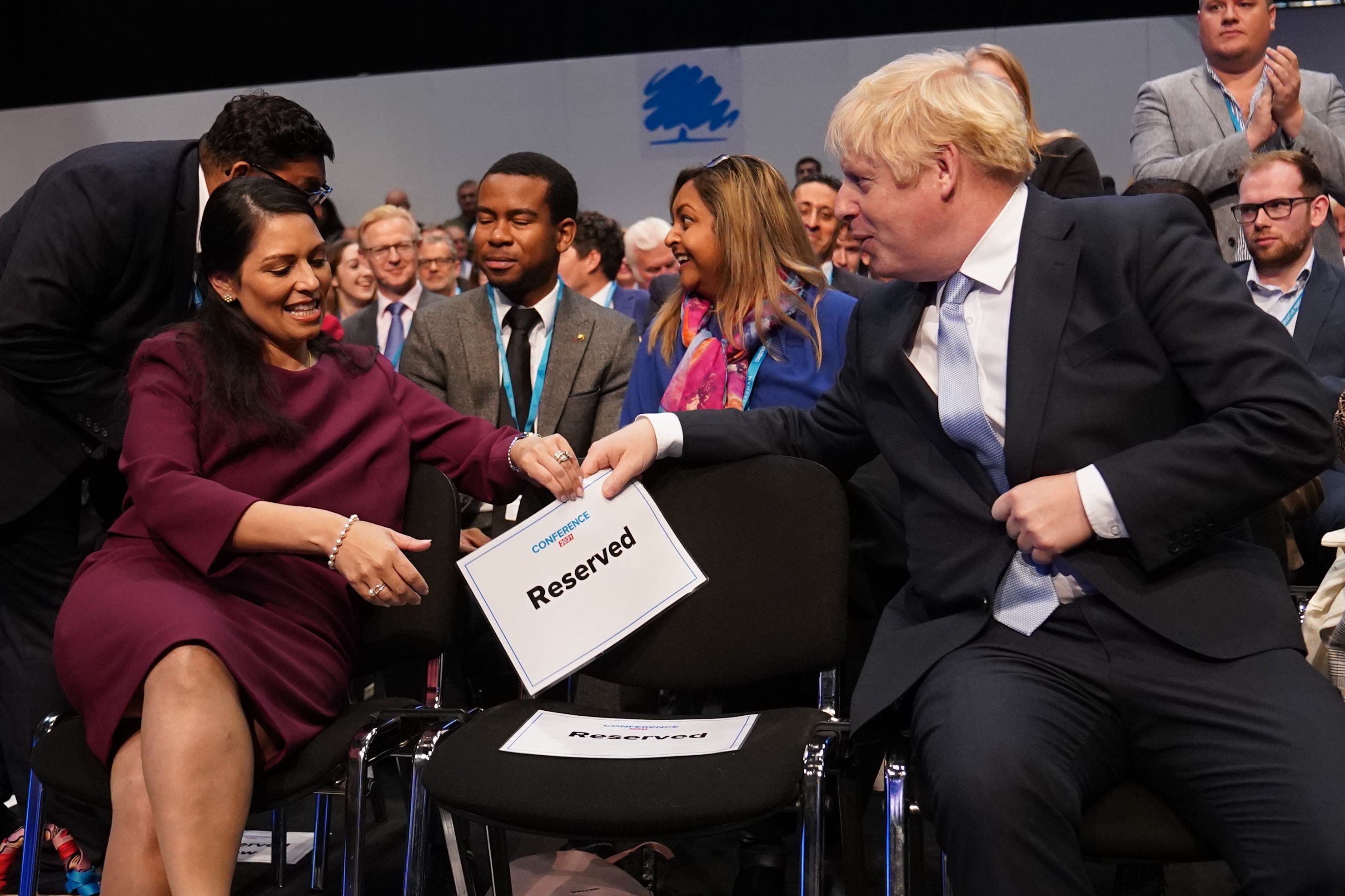 Boris Johnson and Priti Patel pressure PM to ignore ECHR rulings on Rwanda (Stefan Rousseau/PA)