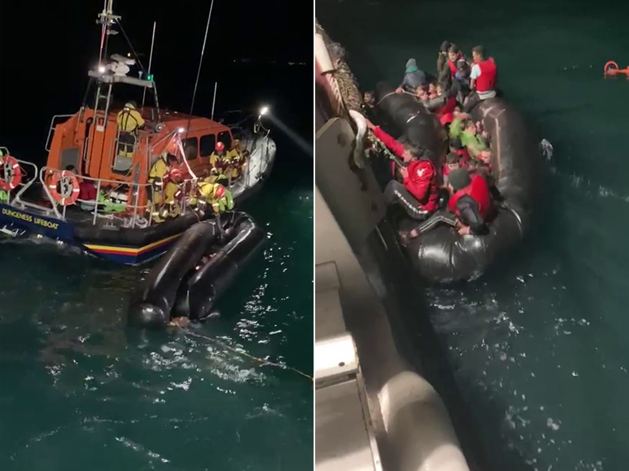 Dozens of migrants were rescued from the small boat