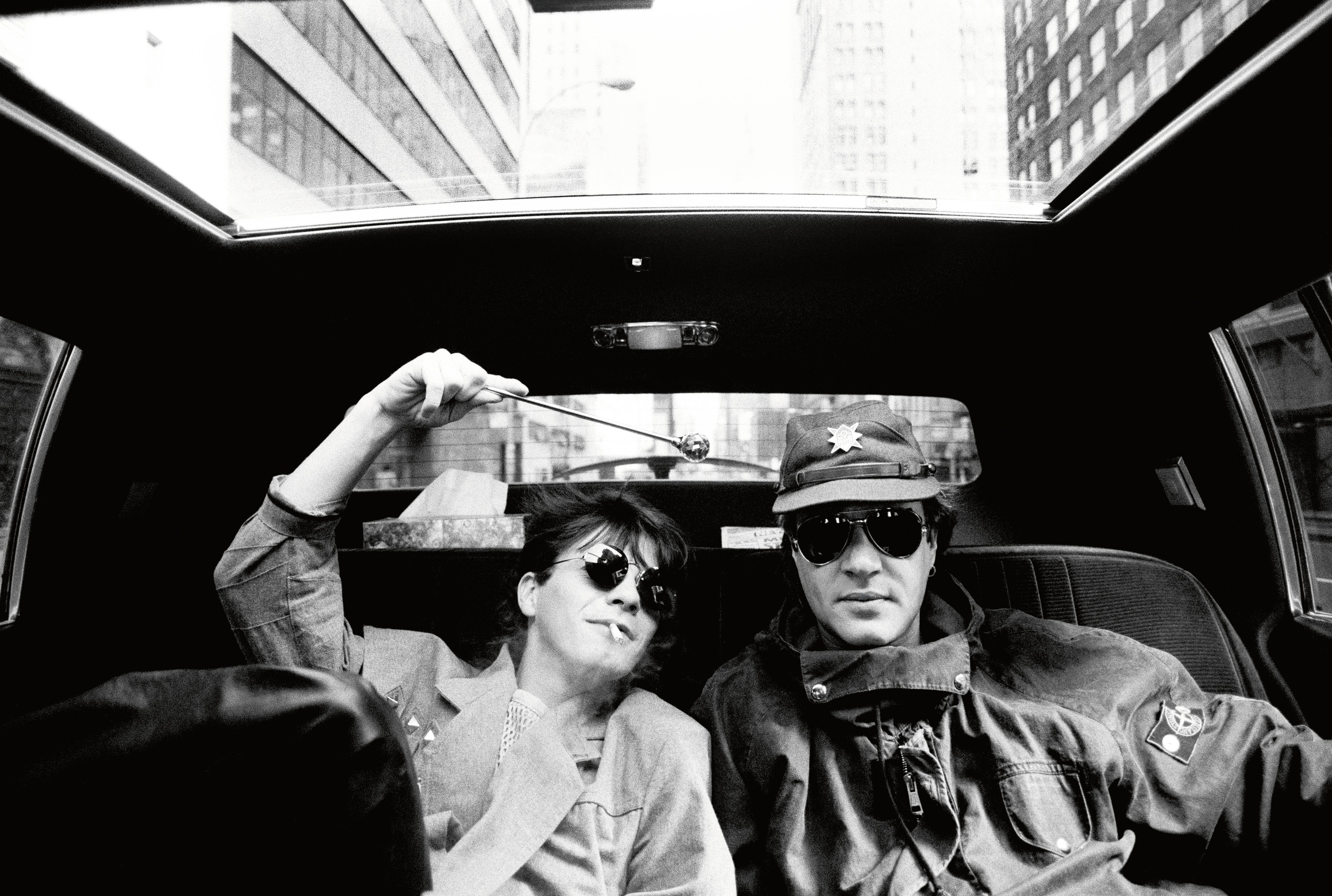 The morning after the night before. Simon Le Bon and Andy Taylor’s limousine New York City, 1984