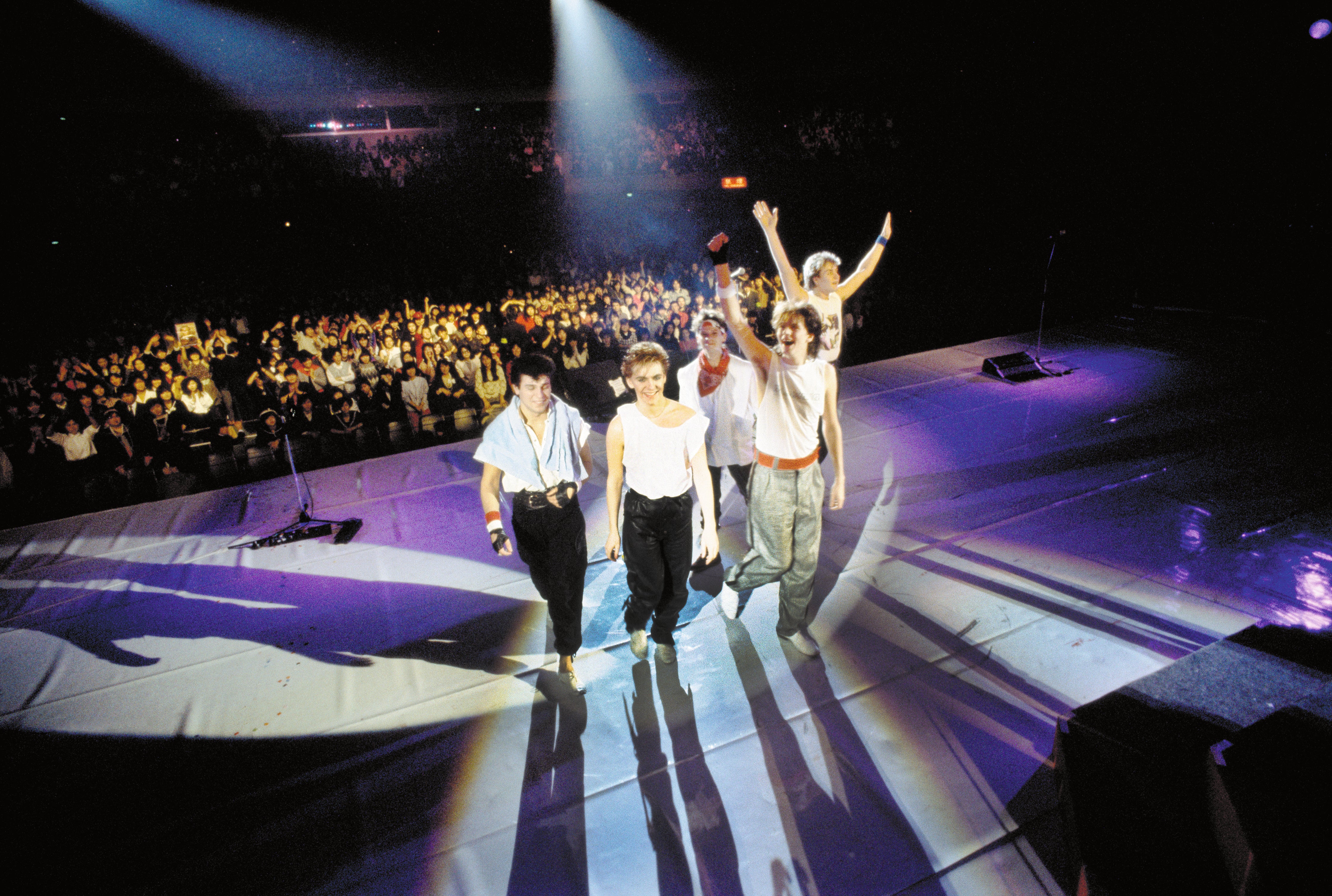 Leaving the stage at The Budokan in Tokyo, Japan, early in 1984