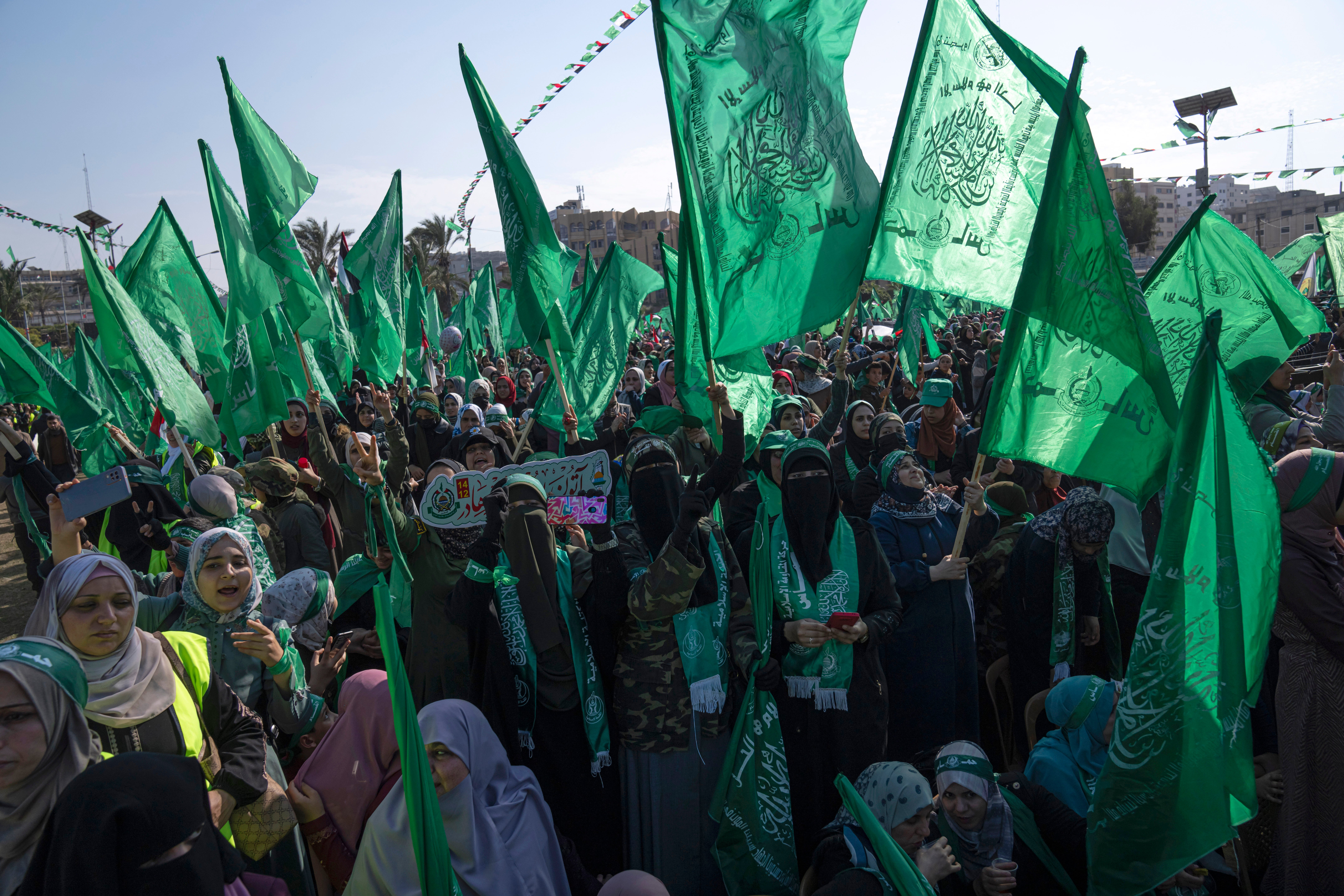 Palestinians Hamas anniversary