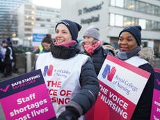 Government to blame for ‘tragic’ NHS strike, says union boss as nurses start walkout