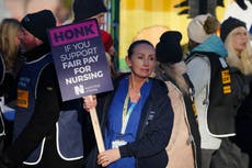 NHS strike – live: Nurses threaten to walk out more often and longer next year