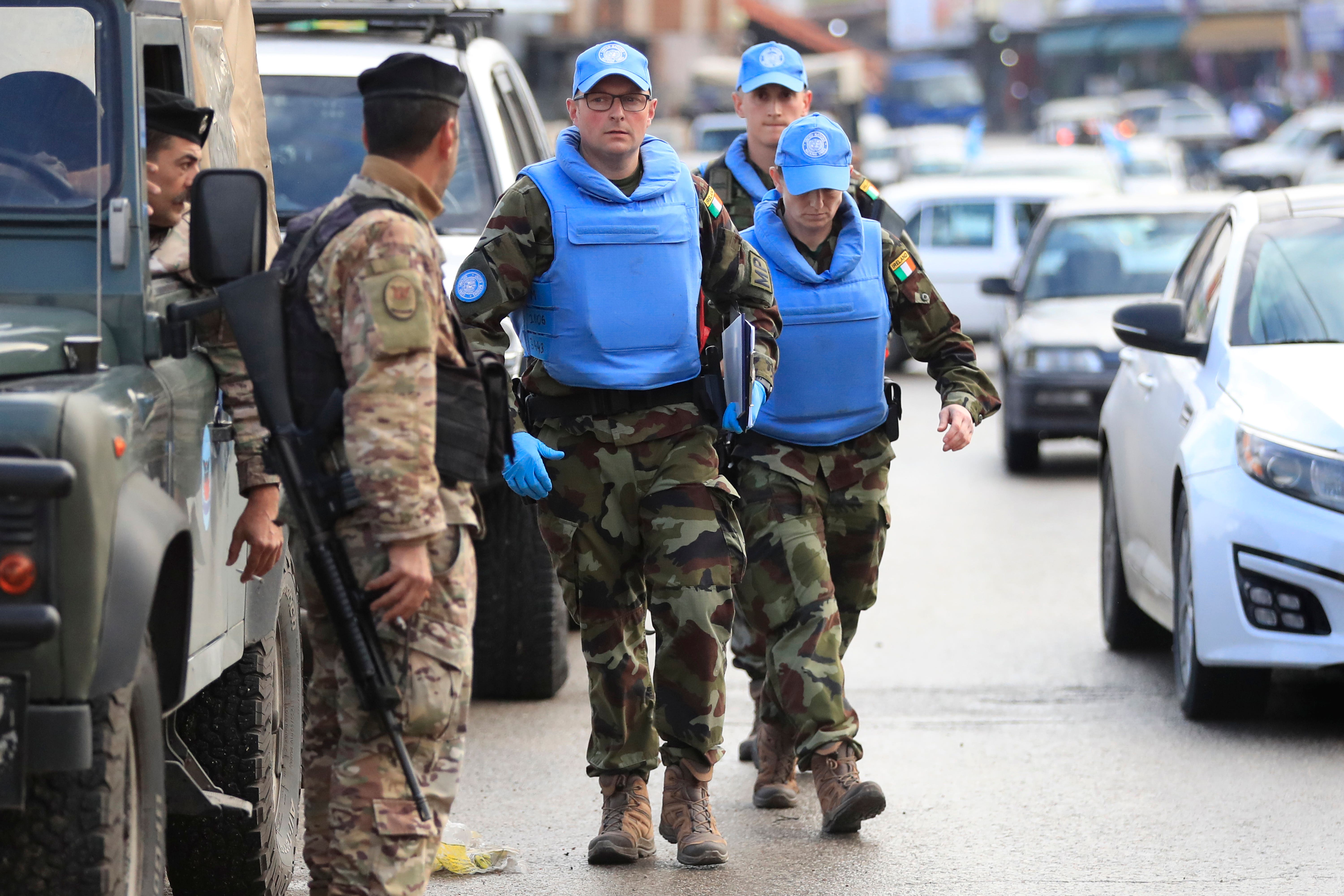 The shooting occurred in Al-Aqbiya village, south Lebanon, on Wednesday (Mohammed Zaatari/AP)