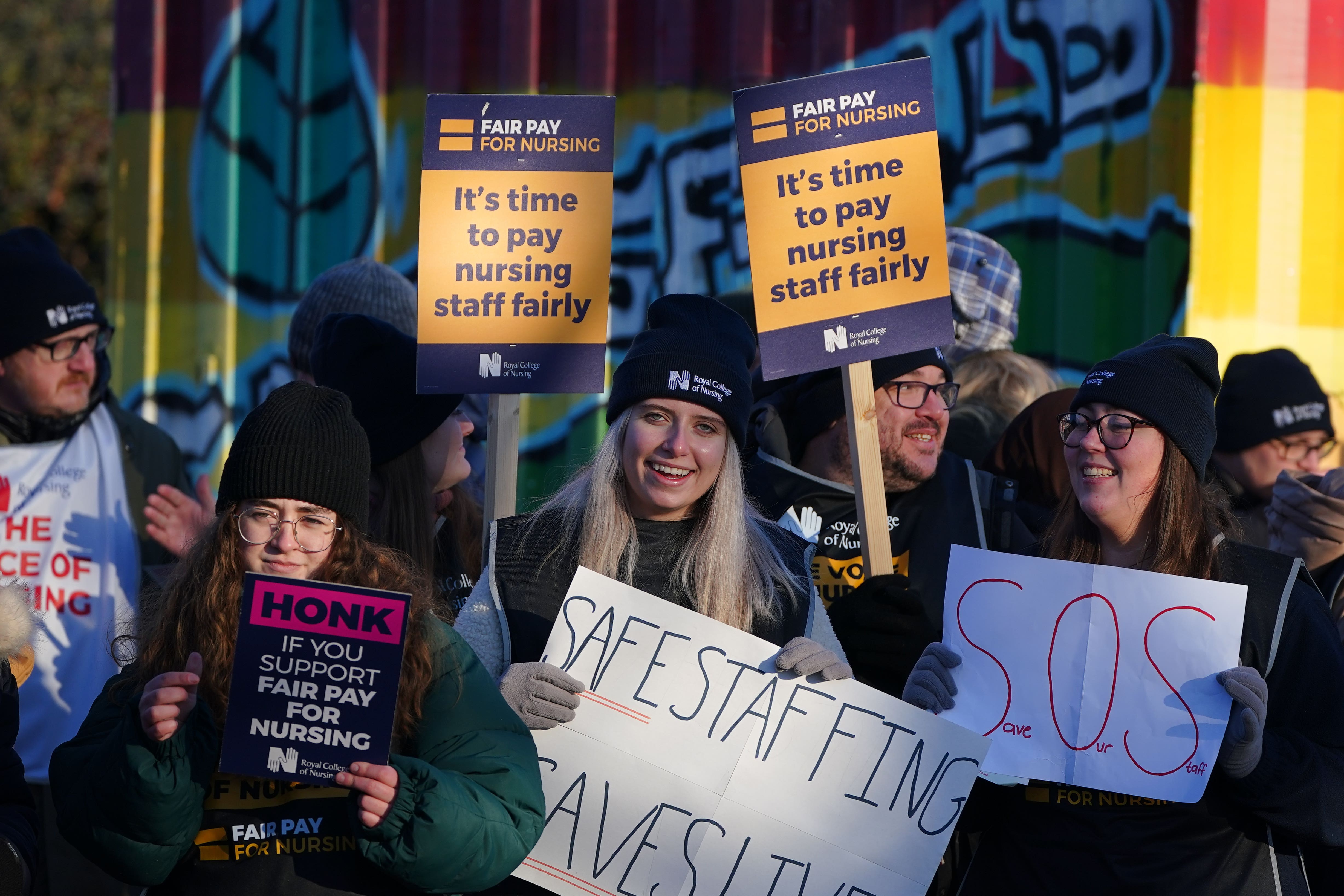 Four out of five Britons are worried about the NHS’s ability to provide safe care for patients during strikes by nurses and ambulance workers, a new poll has found (Peter Byrne/PA)