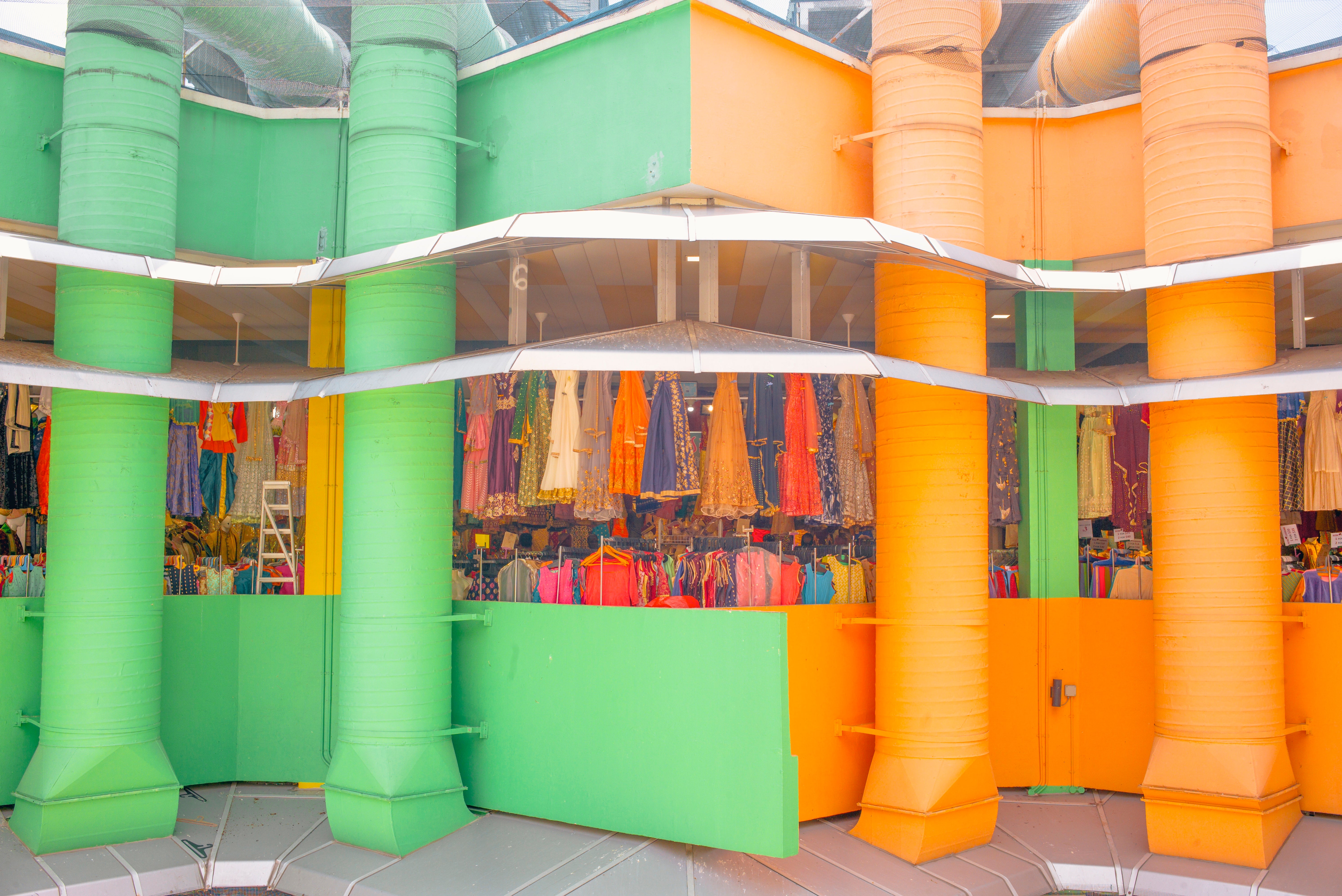 Souvenir shop in colour amid the bold surrounds of Tekka Market