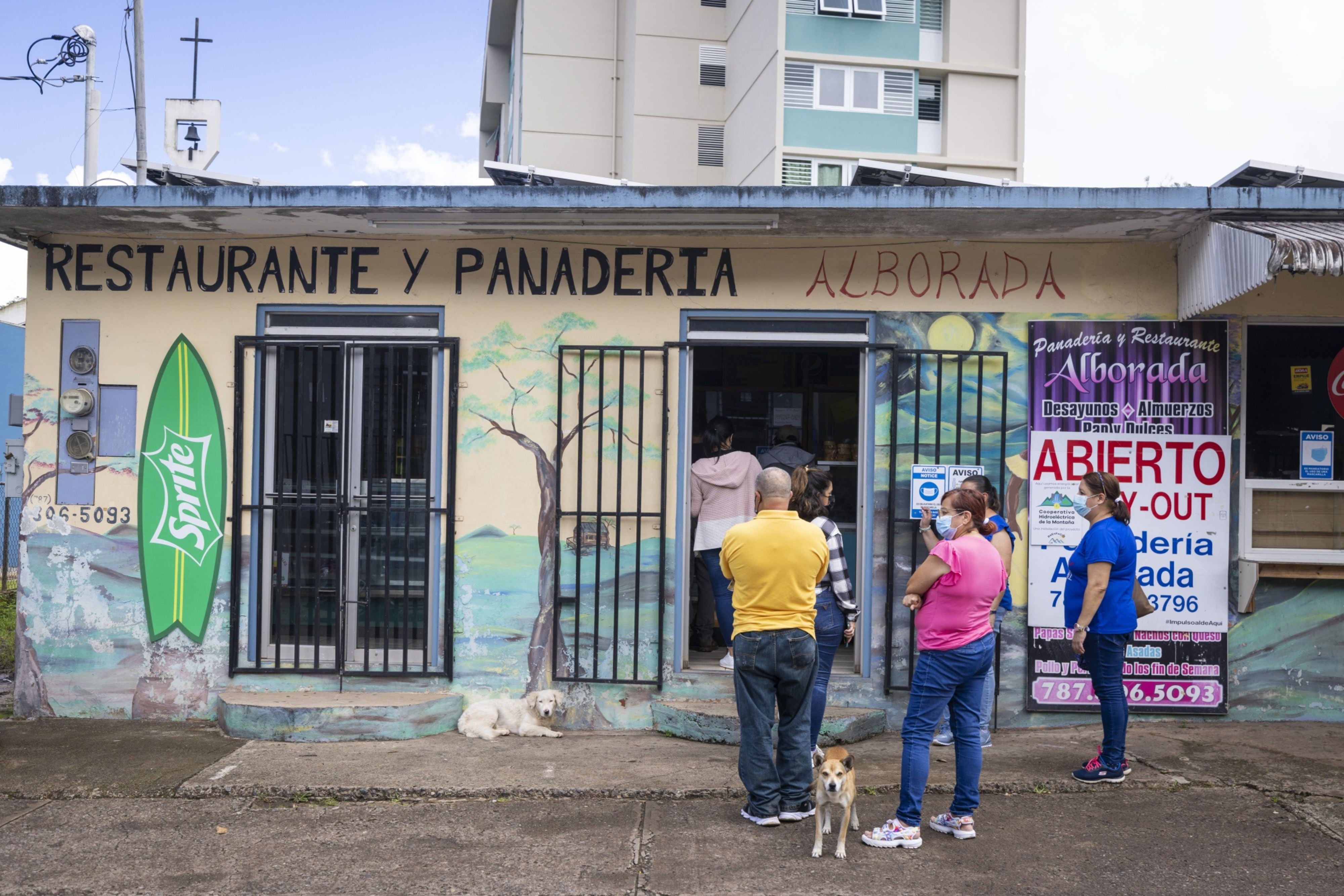 Castañer's bakery is equipped with rooftop solar panels that are networked into the microgrid