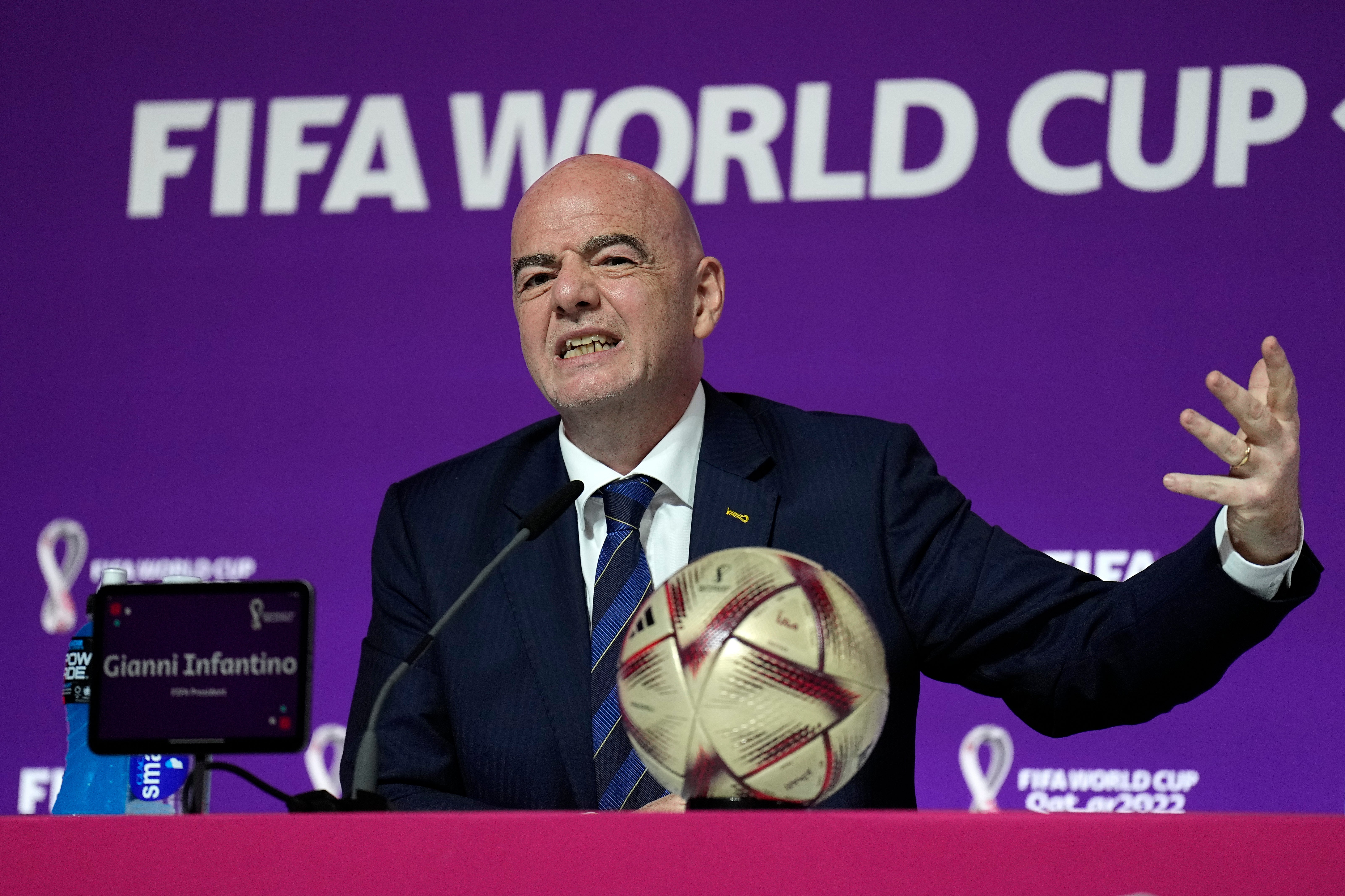 Image was all for Fifa president Gianni Infantino