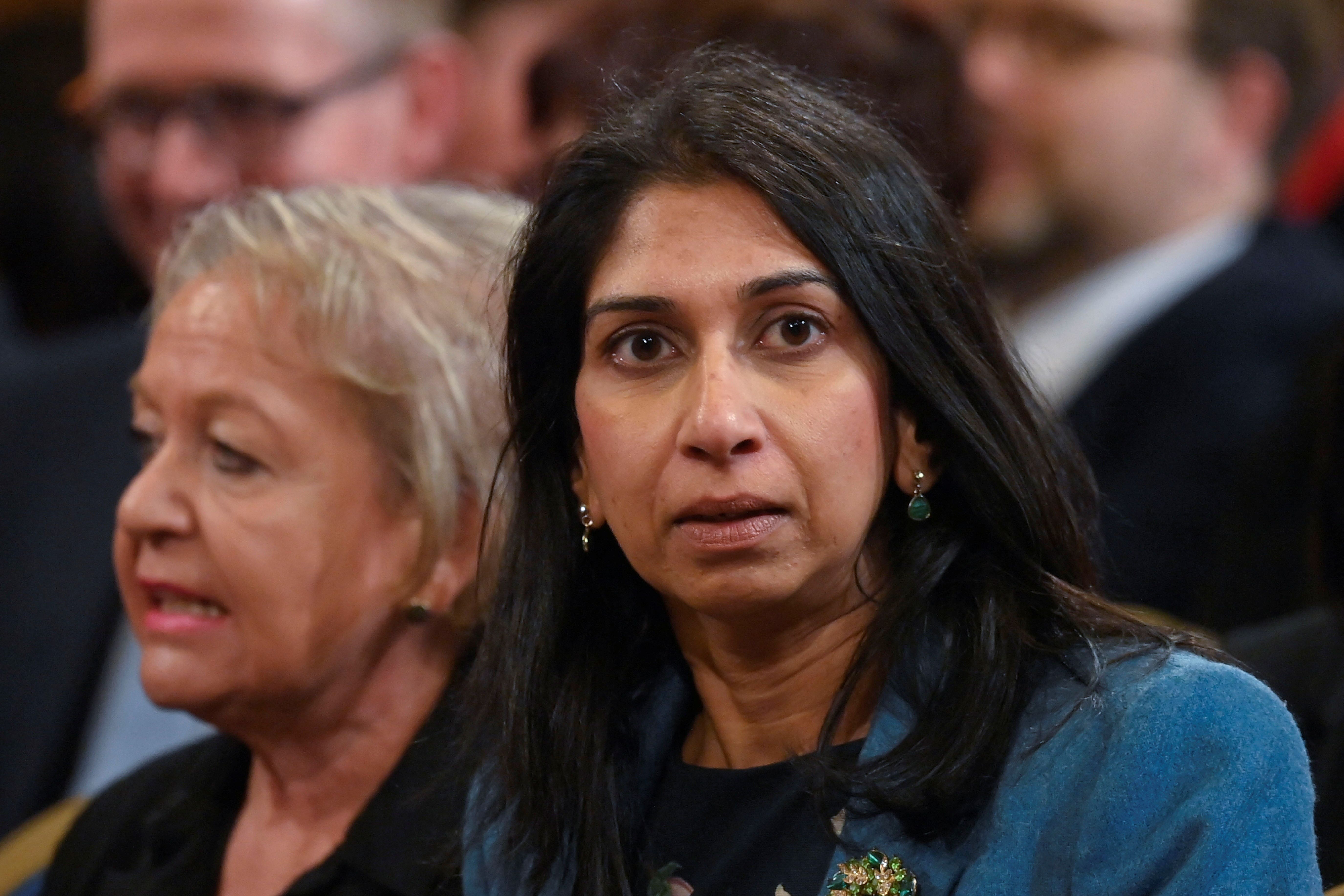 The Home Secretary’s ‘crazy rhetoric’ on migrants is stoking an increase in racism in Britain and ‘normalising’ the politics of Nigel Farage, according to a Government adviser who announced her resignation this week, saying she did not feel comfortable serving under Suella Braverman (Toby Melville/PA)