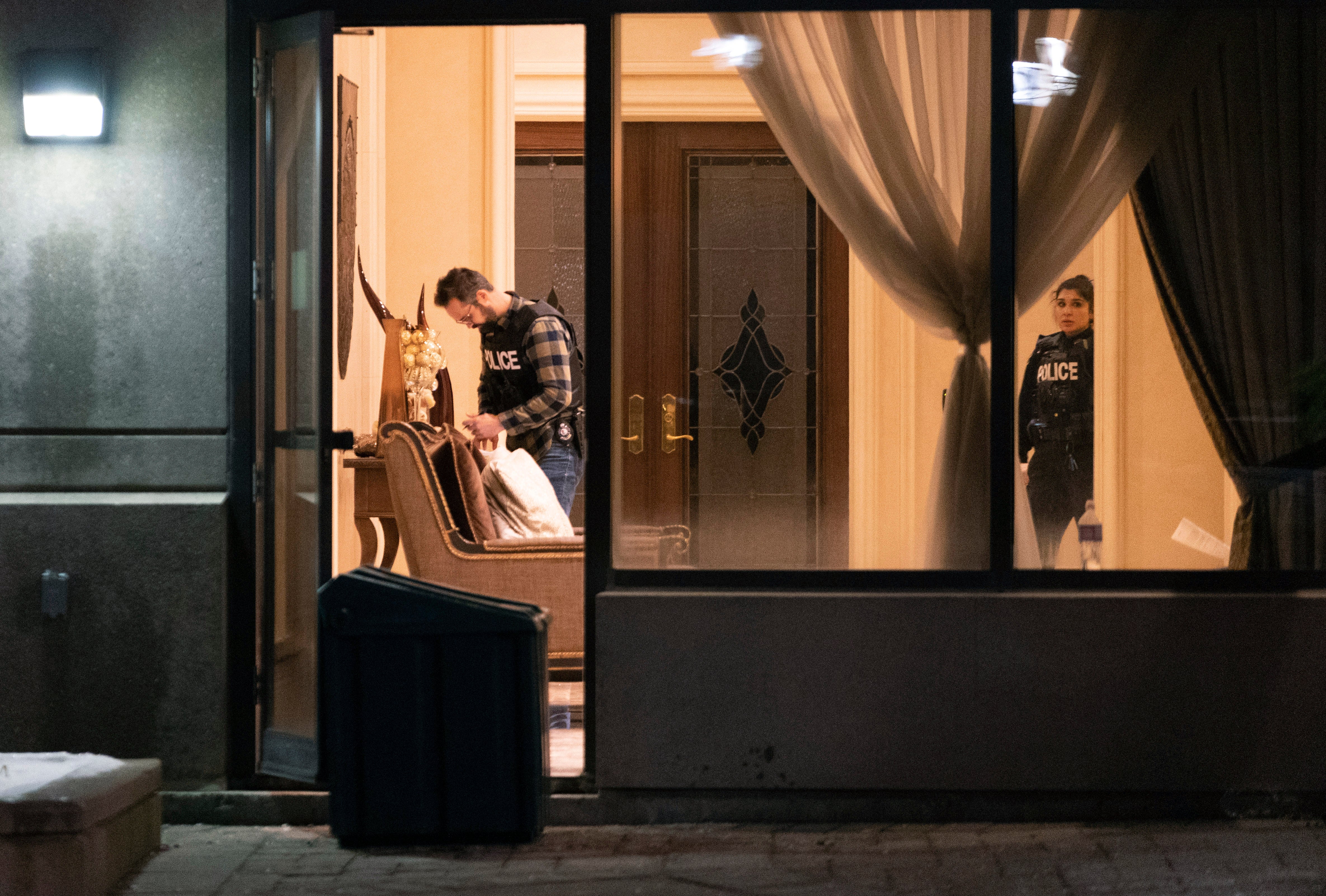 Law enforcement on the scene at the condo complex in Toronto