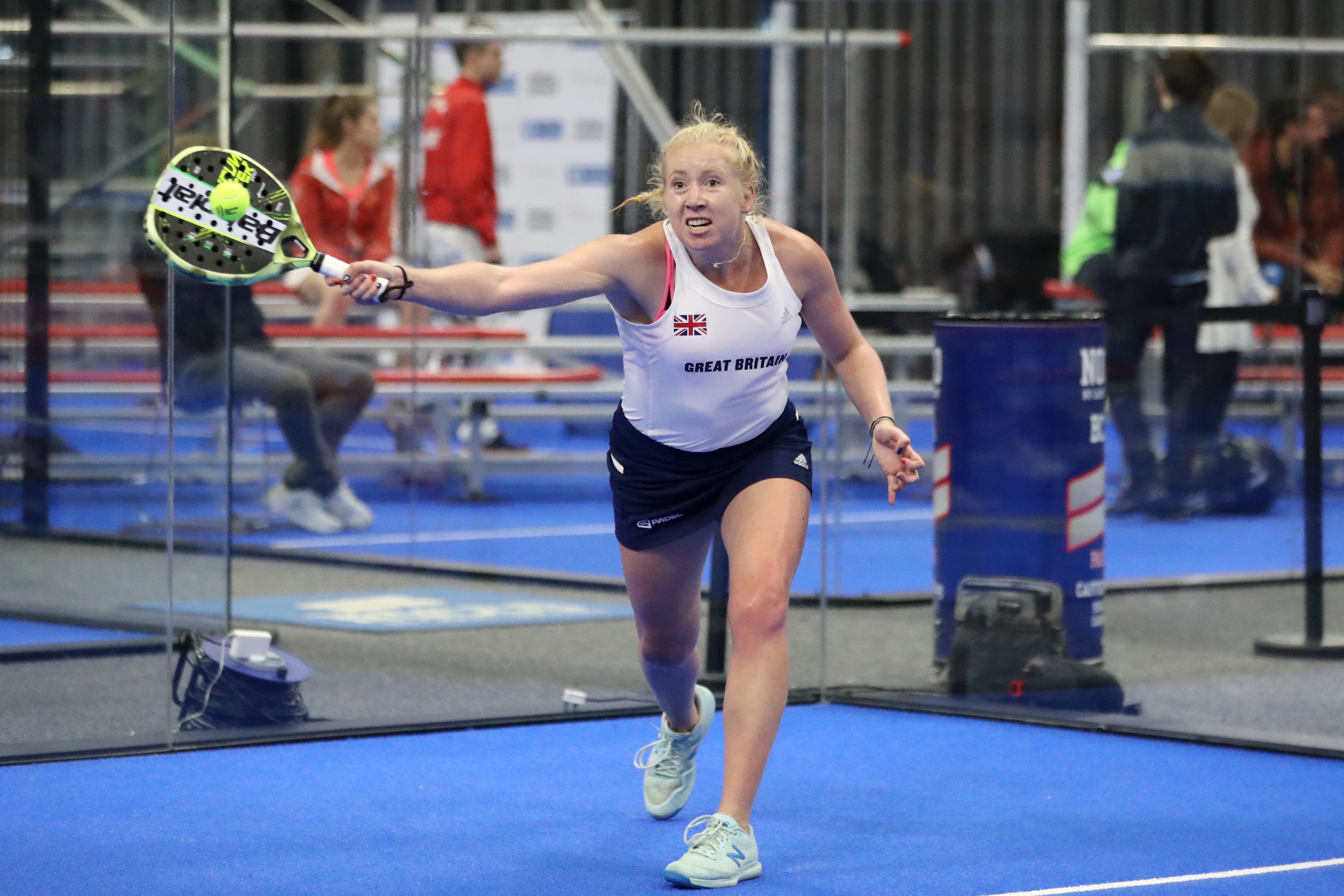 Great Britain’s Lisa Phillips in action during the XVI World Padel Championships European Qualifying