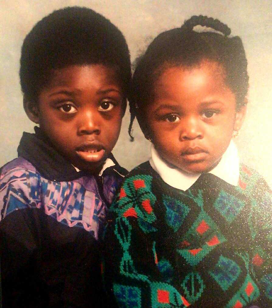 Family photo: Godrick and Lewison Osei as children